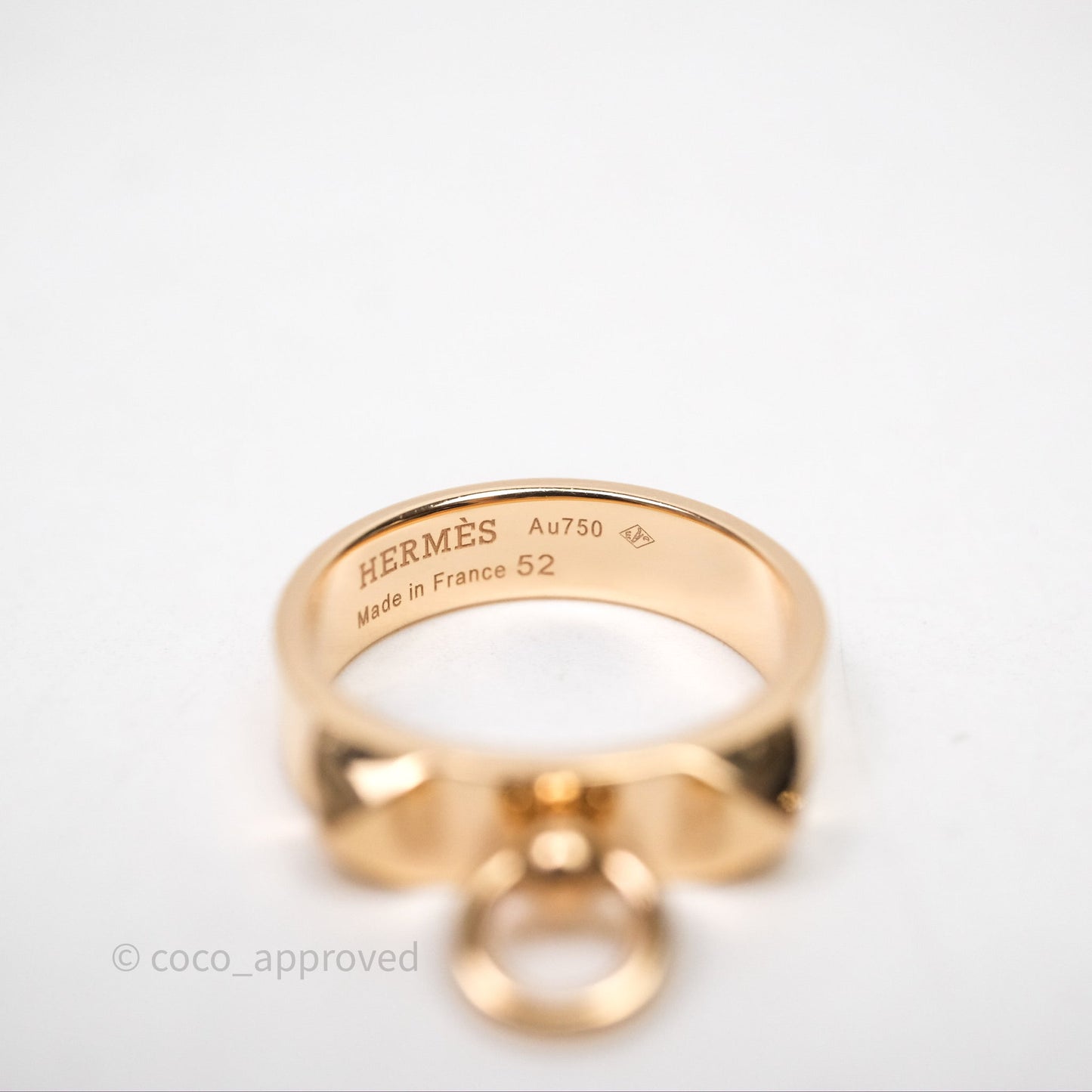 Hermes Collier de Chien Ring PM Rose Gold Size 52
