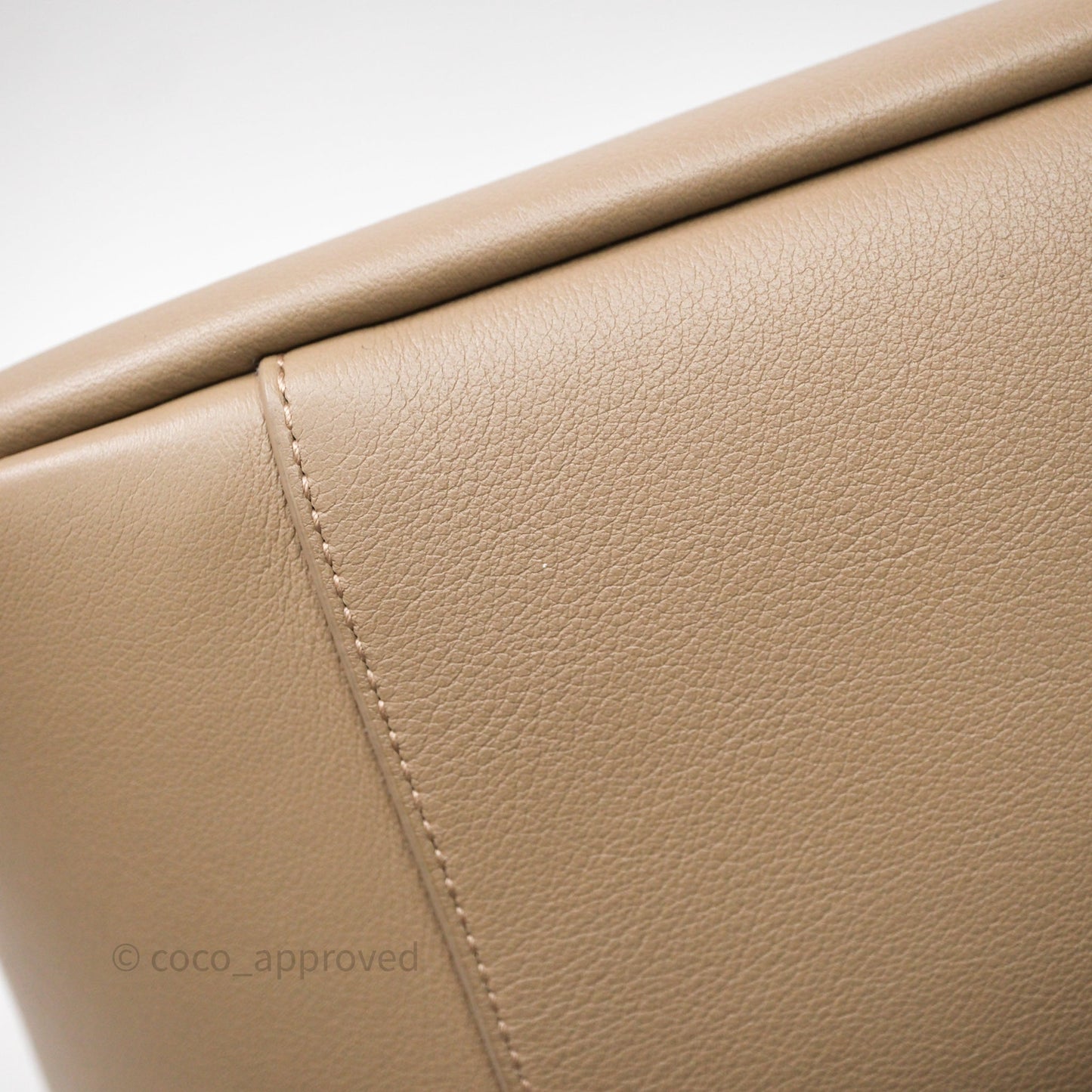 Saint Laurent LE 5 à 7 Supple Large Dusty Grey Grained Leather Gold Hardware