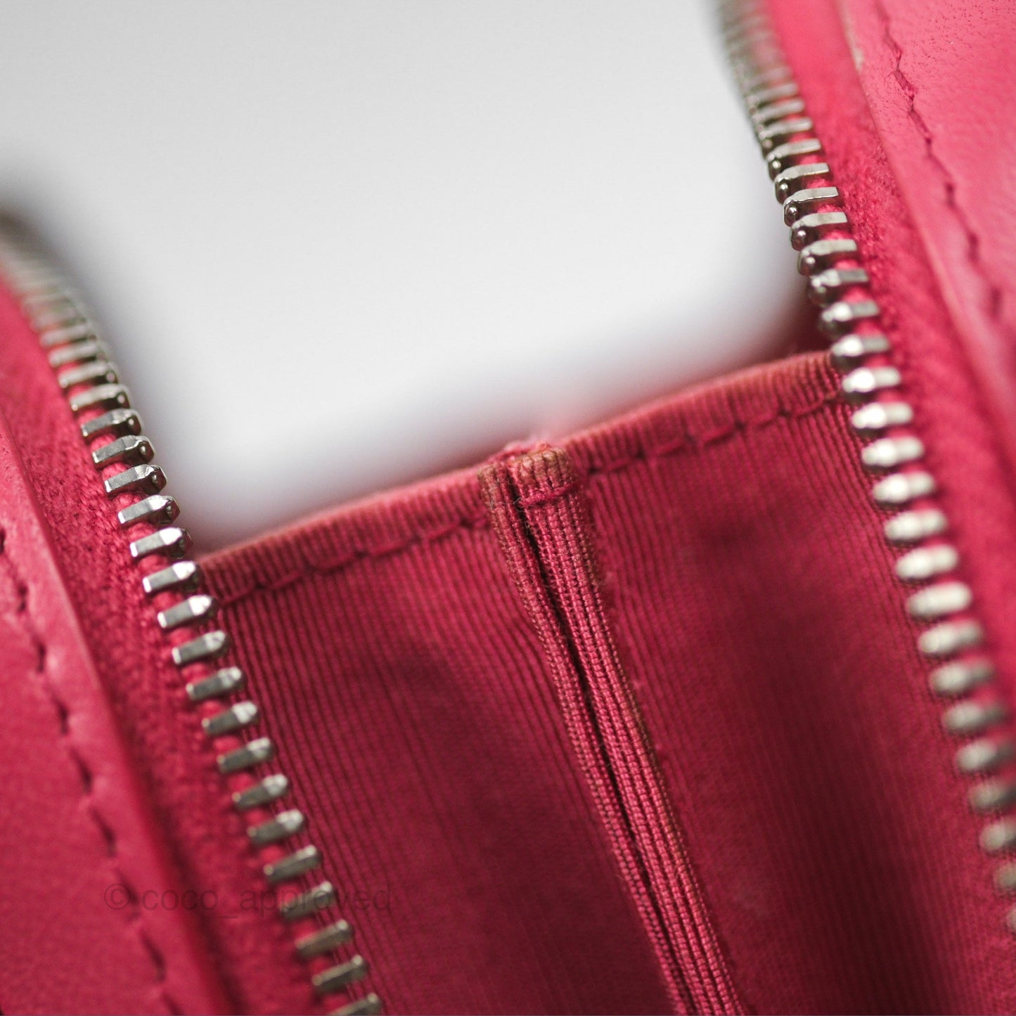 Chanel Quilted Phone Holder Pink Lambskin Silver Hardware