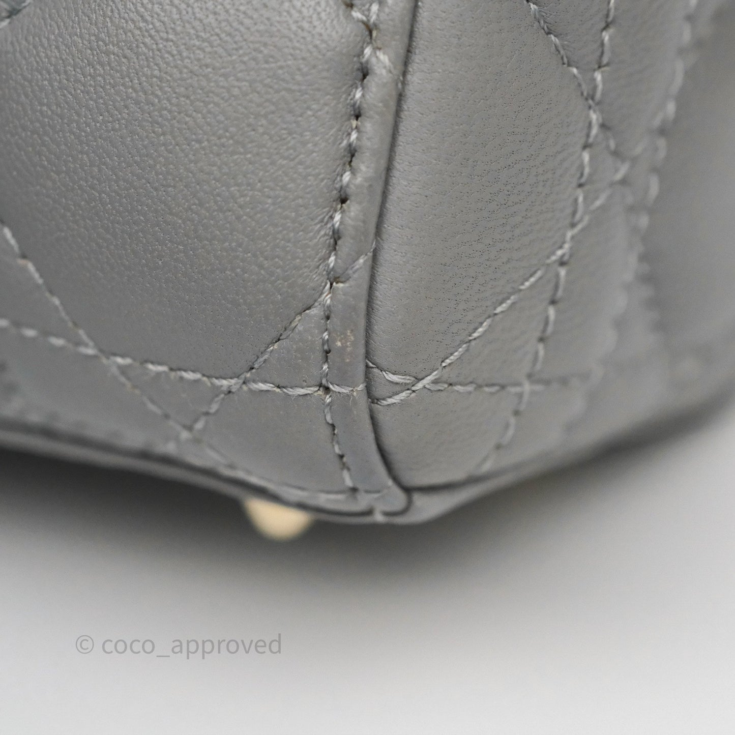 Dior Lady Dior My ABCDior Grey Lambskin Cannage