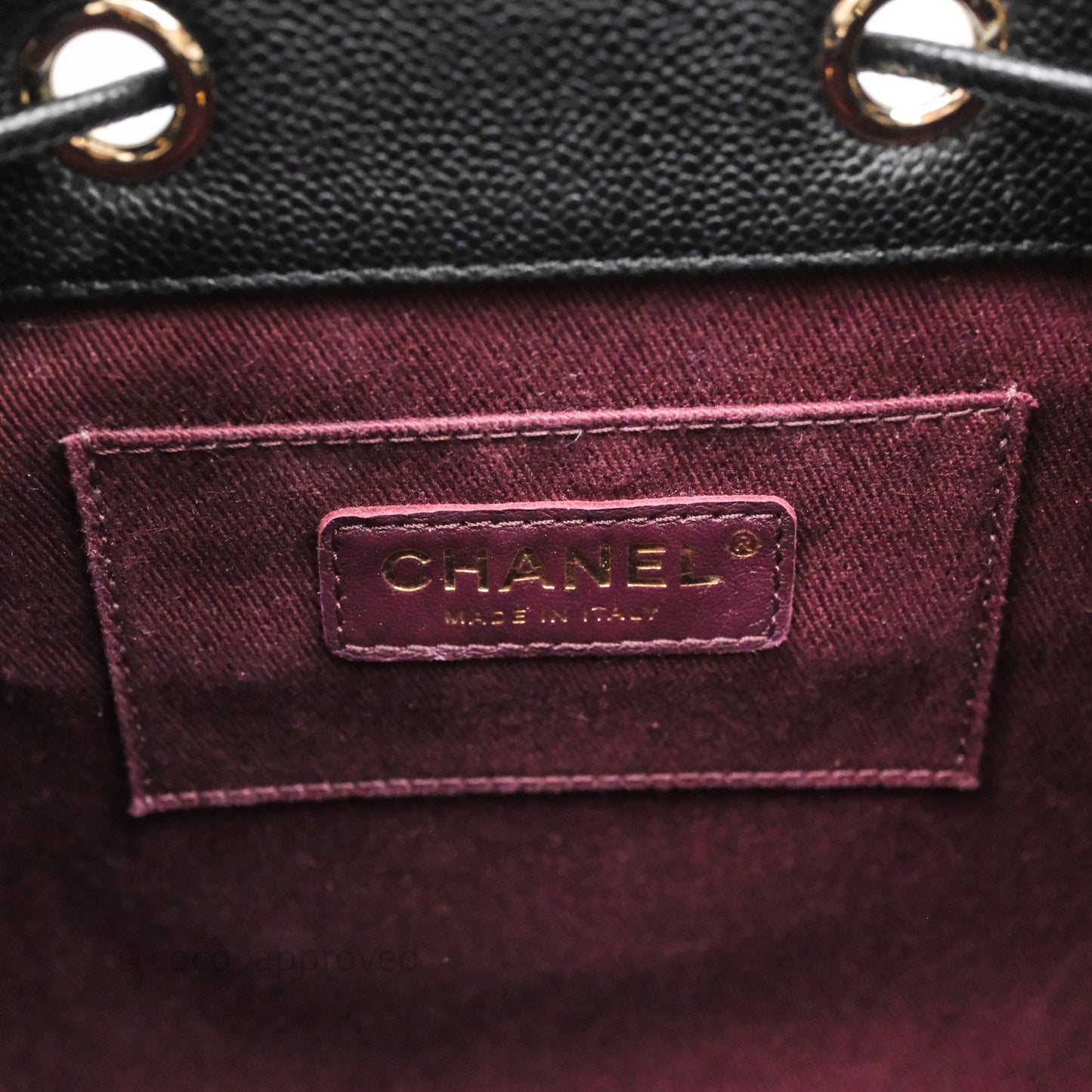 Chanel Business Affinity Drawstring Bucket Bag Black Caviar Gold Hardware