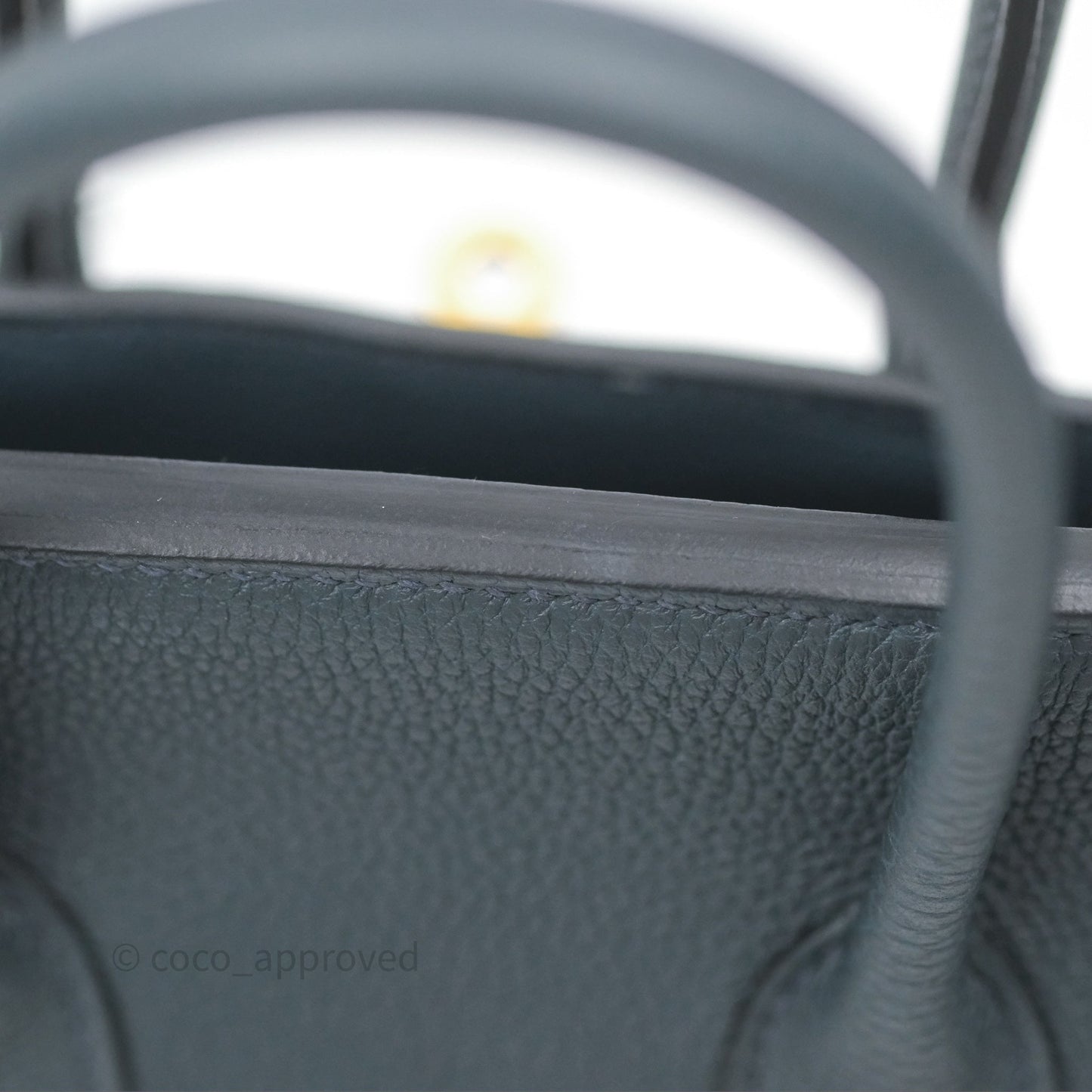 Hermès Birkin 25 Retourne Vert Rousseau V0 Togo Gold Hardware