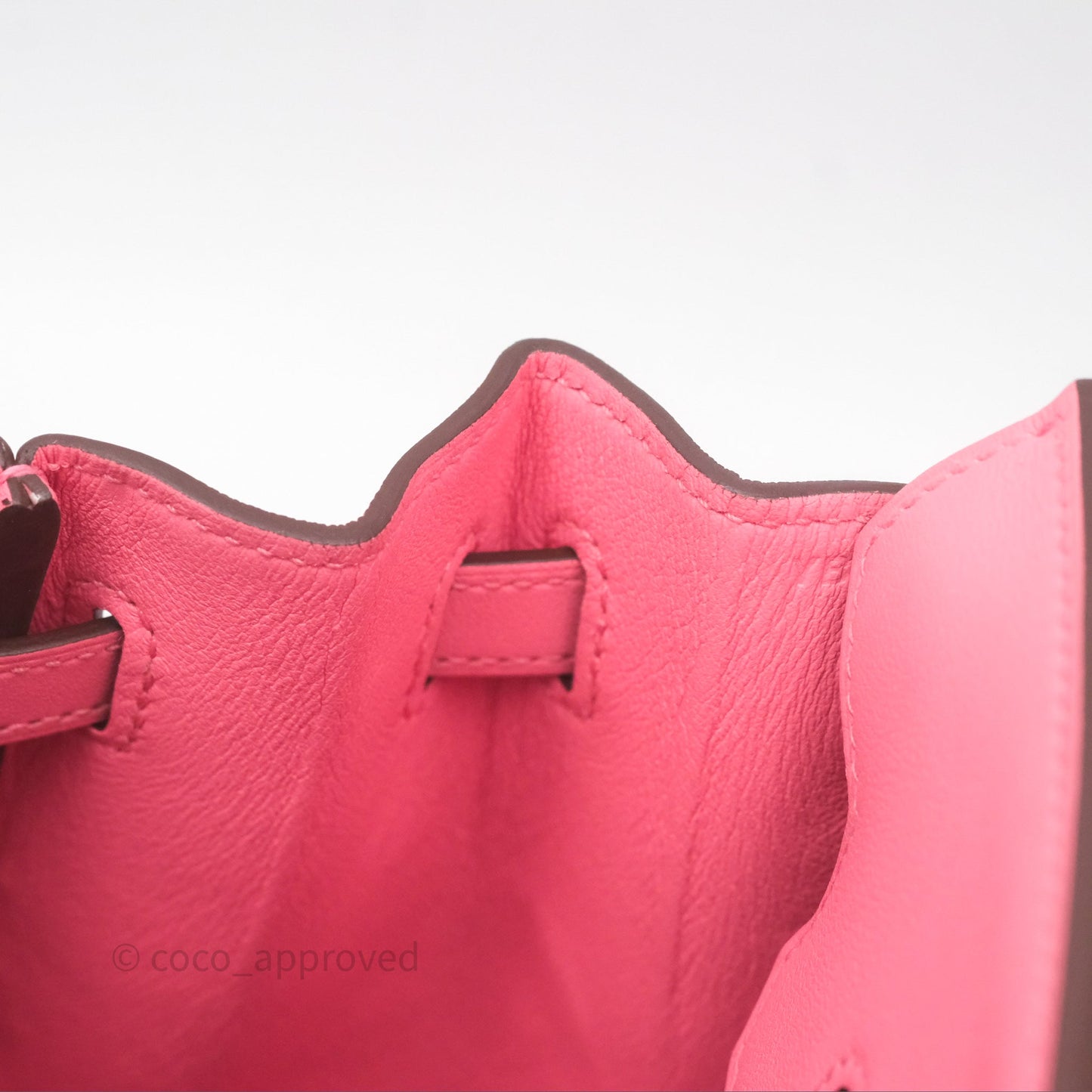 Hermès Birkin 25 Retourne Rose Azalee 8W Swift Palladium Hardware