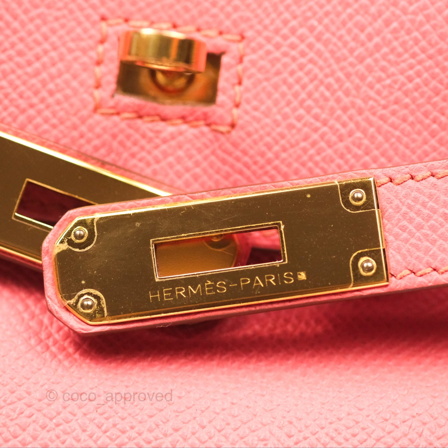 Hermès Birkin 30 Retourne Flamingo I5 Epsom Gold Hardware