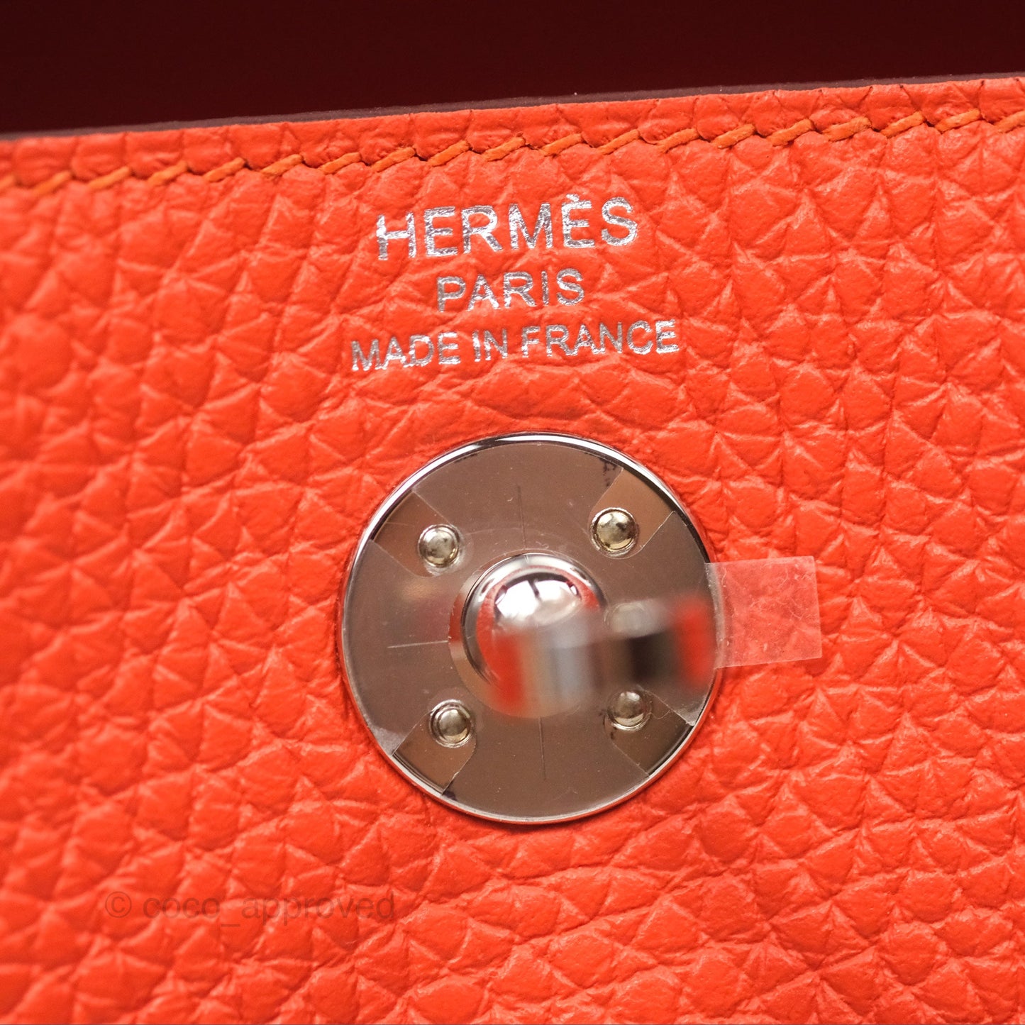 Hermès Mini Lindy 20 Orange Poppy 8V Clemence Palladium Hardware