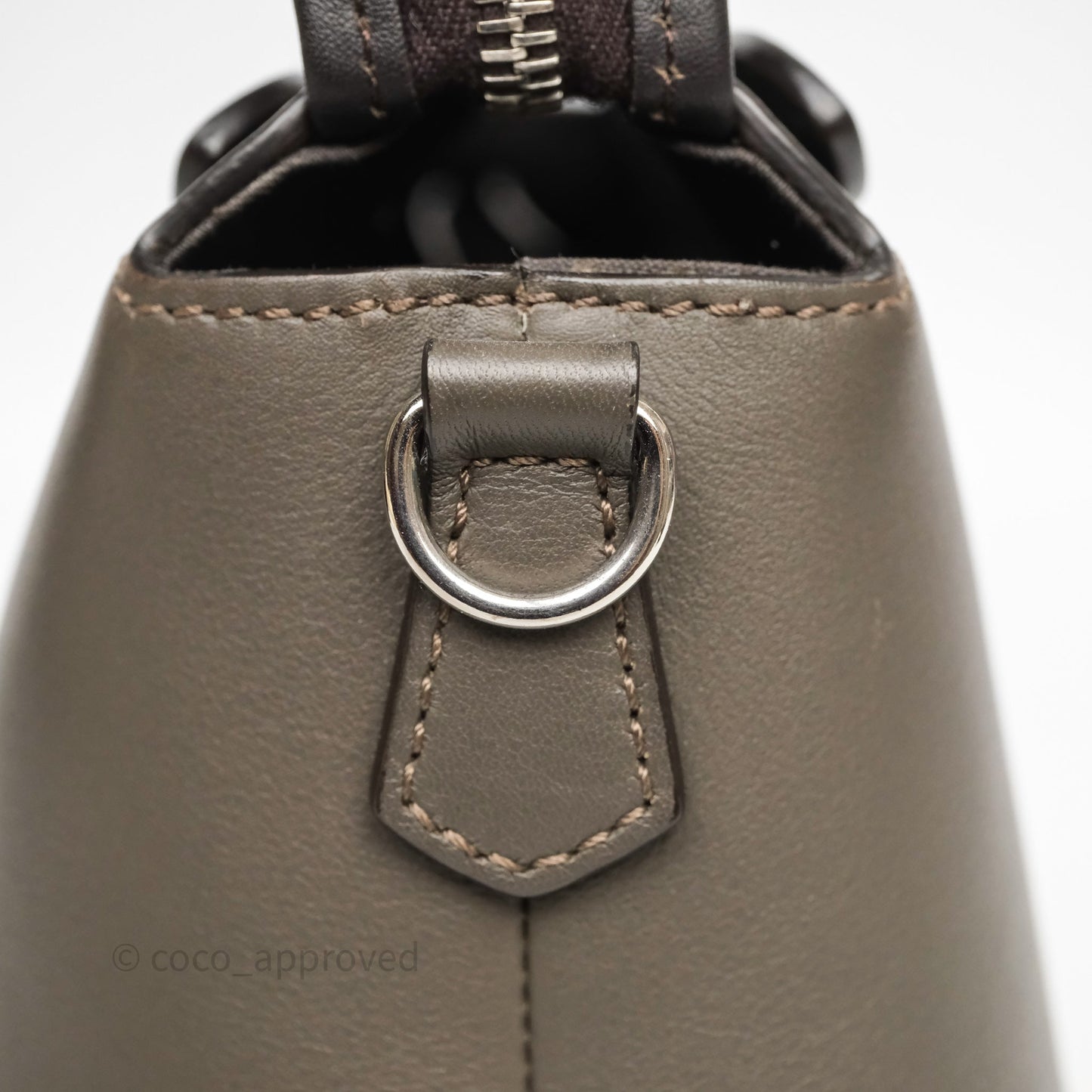 Fendi By The Way Medium Leather Satchel Dark Grey Bag