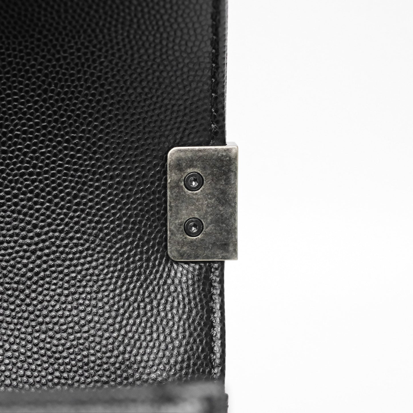 Chanel Medium Boy Quilted Black Caviar Ruthenium Hardware