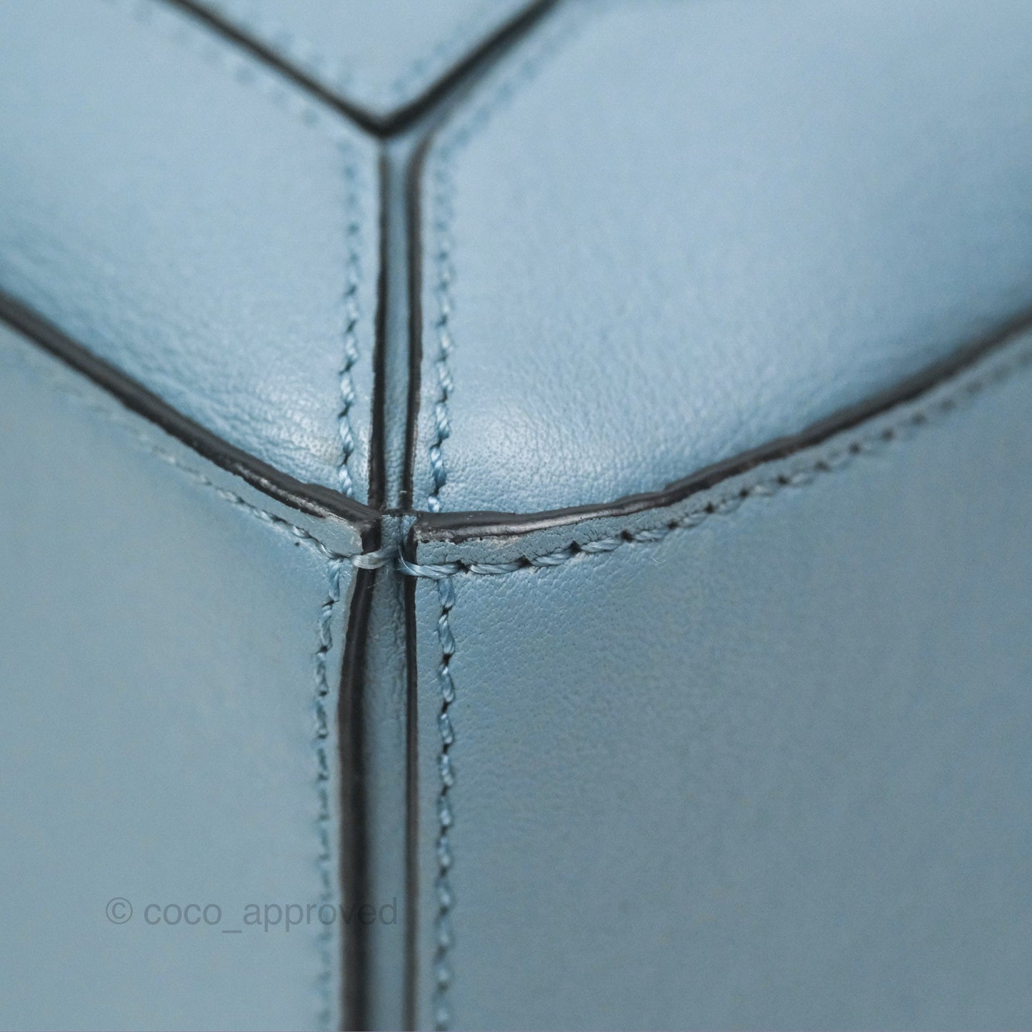 Loewe Small Puzzle Bag Stone Blue Calfskin