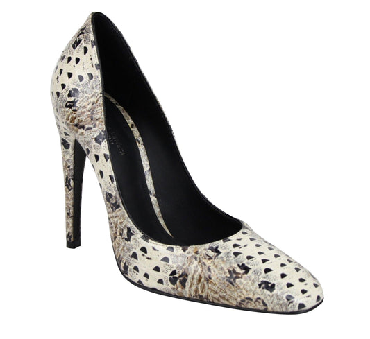 Luxury Bottega Veneta Women's ivory / Leather Elaphe Circle Stiletto Heels