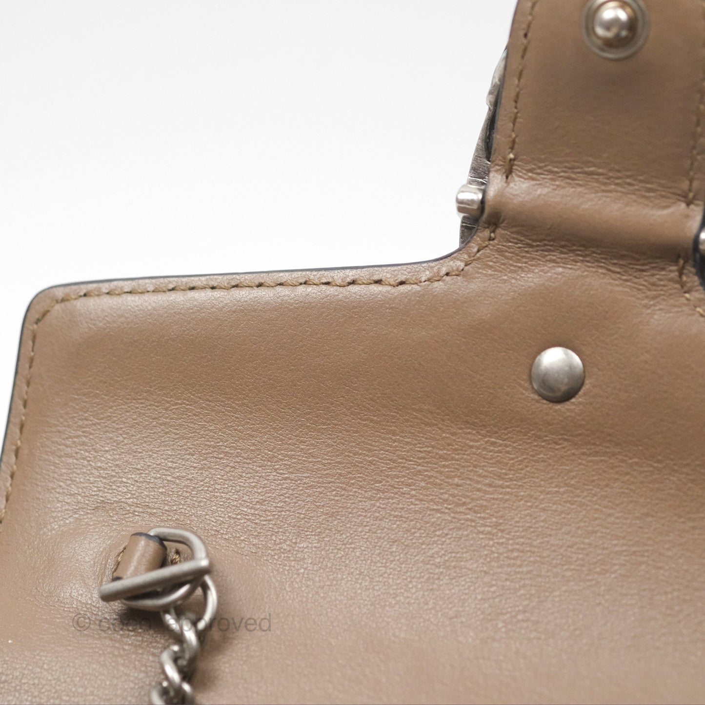 Gucci Dionysus GG Supreme Super Mini Crossbody Bag Ruthenium Hardware