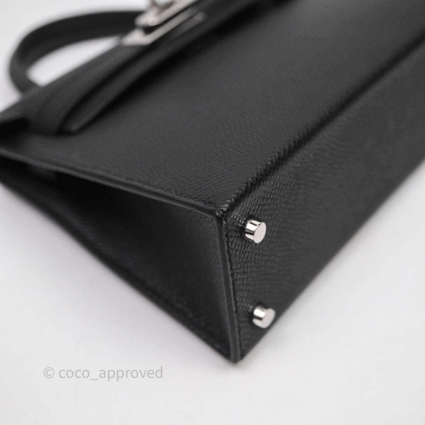 Hermès Mini Kelly Black Noir 89 Epsom Palladium Hardware