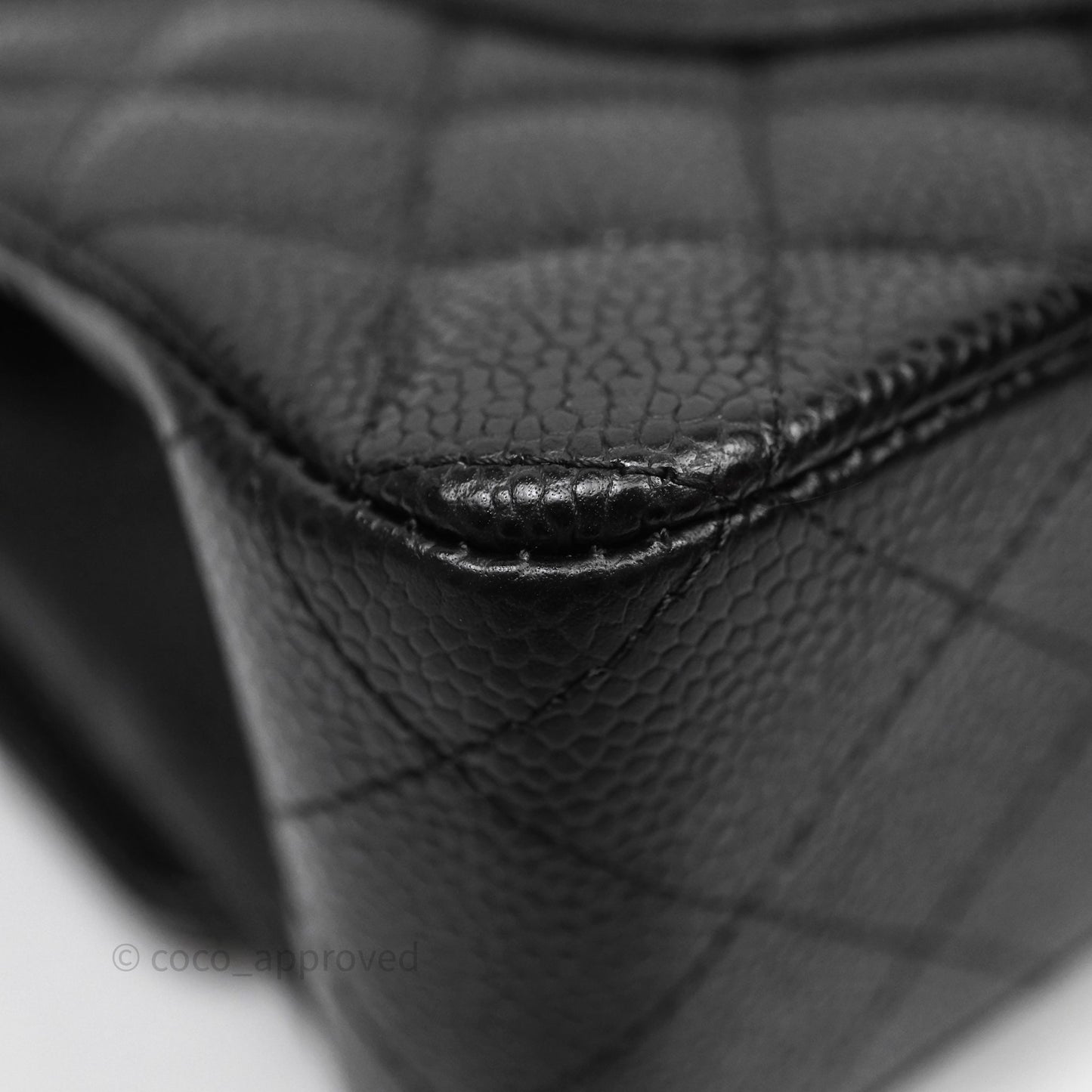Chanel Classic Medium Flap Quilted Black Caviar Gold Hardware
