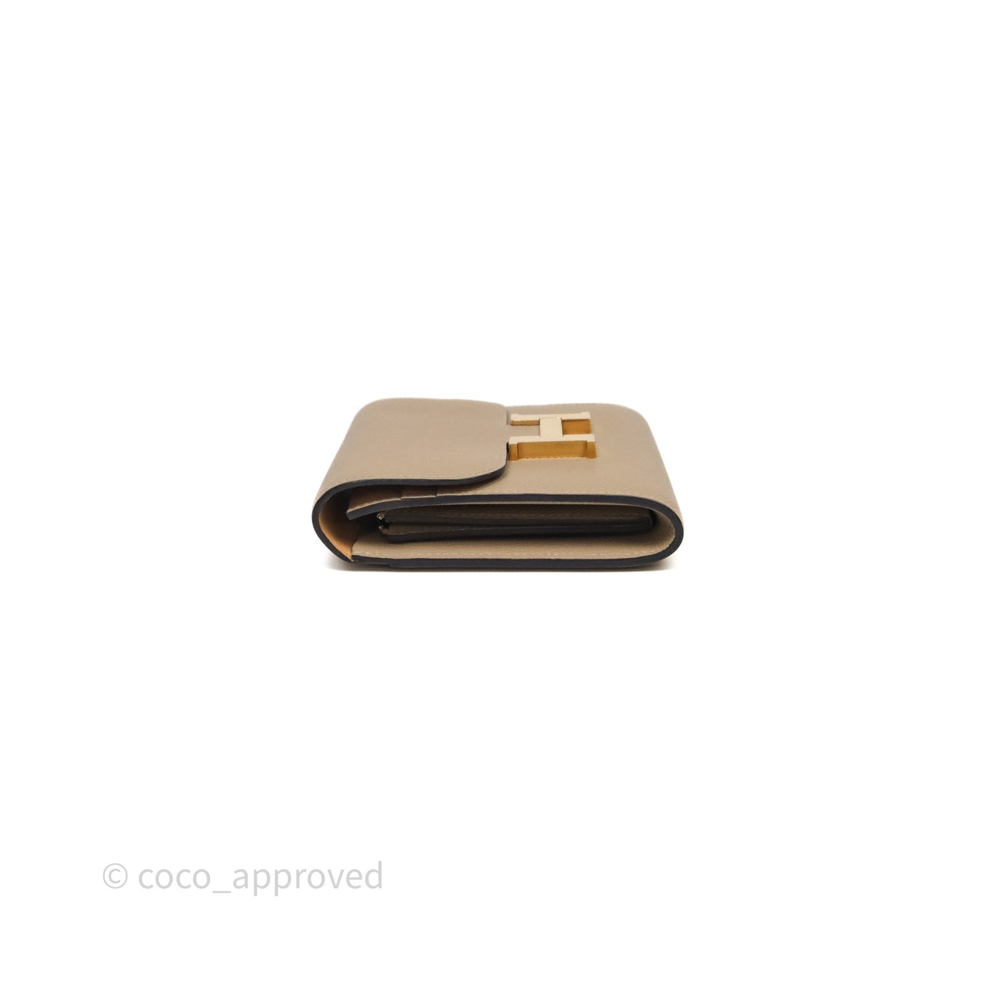 Hermès Constance Short Wallet Trench Epsom Gold Hardware
