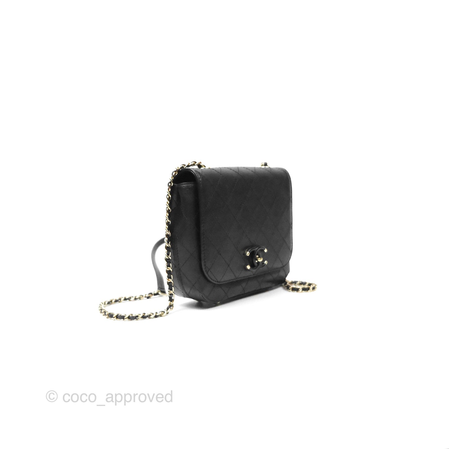 Chanel Calfskin Stitched Small Flap Bag Black