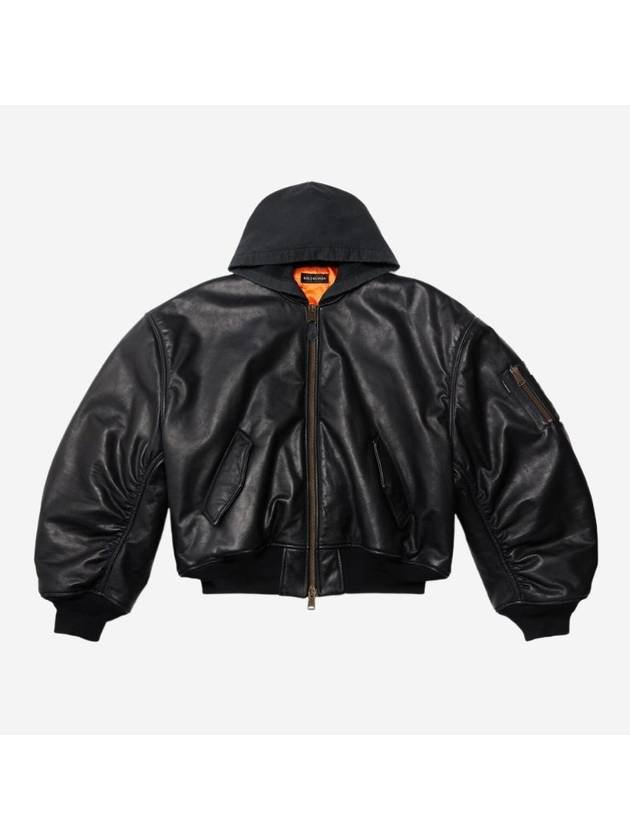 Luxury Balenciaga Hoodie Bomber Black