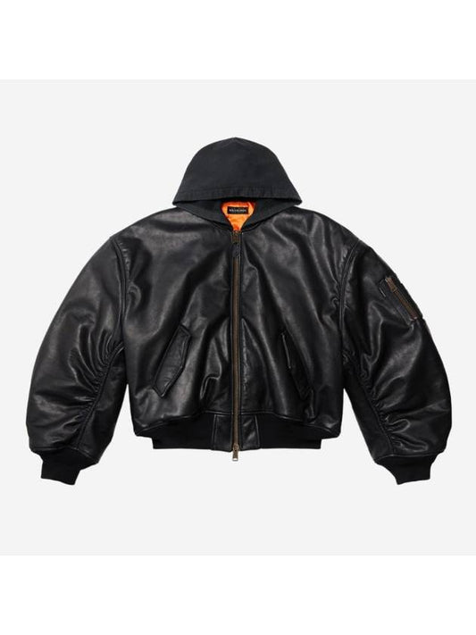 Luxury Balenciaga Hoodie Bomber Black