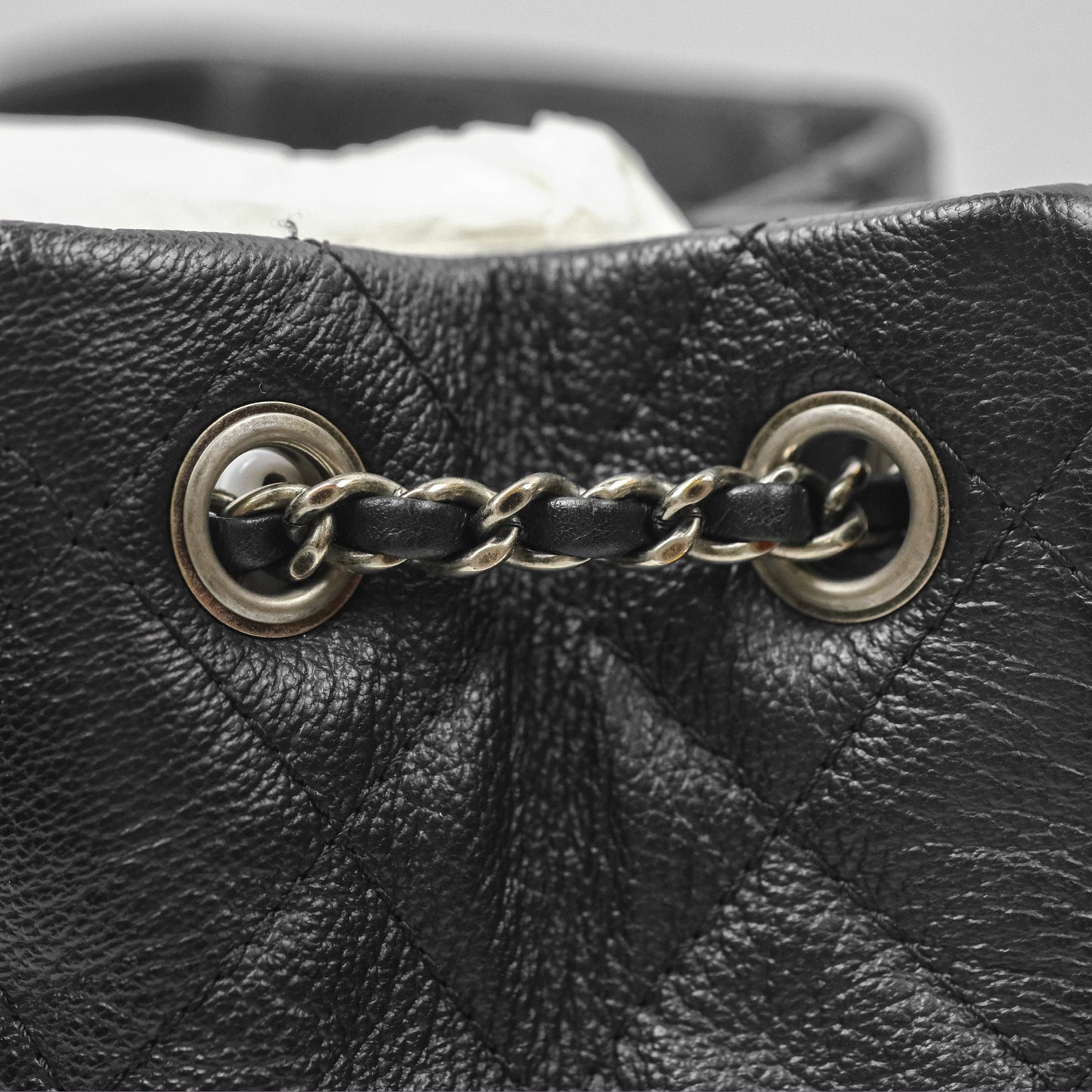 Chanel Small Gabrielle Backpack Black Patent Goatskin