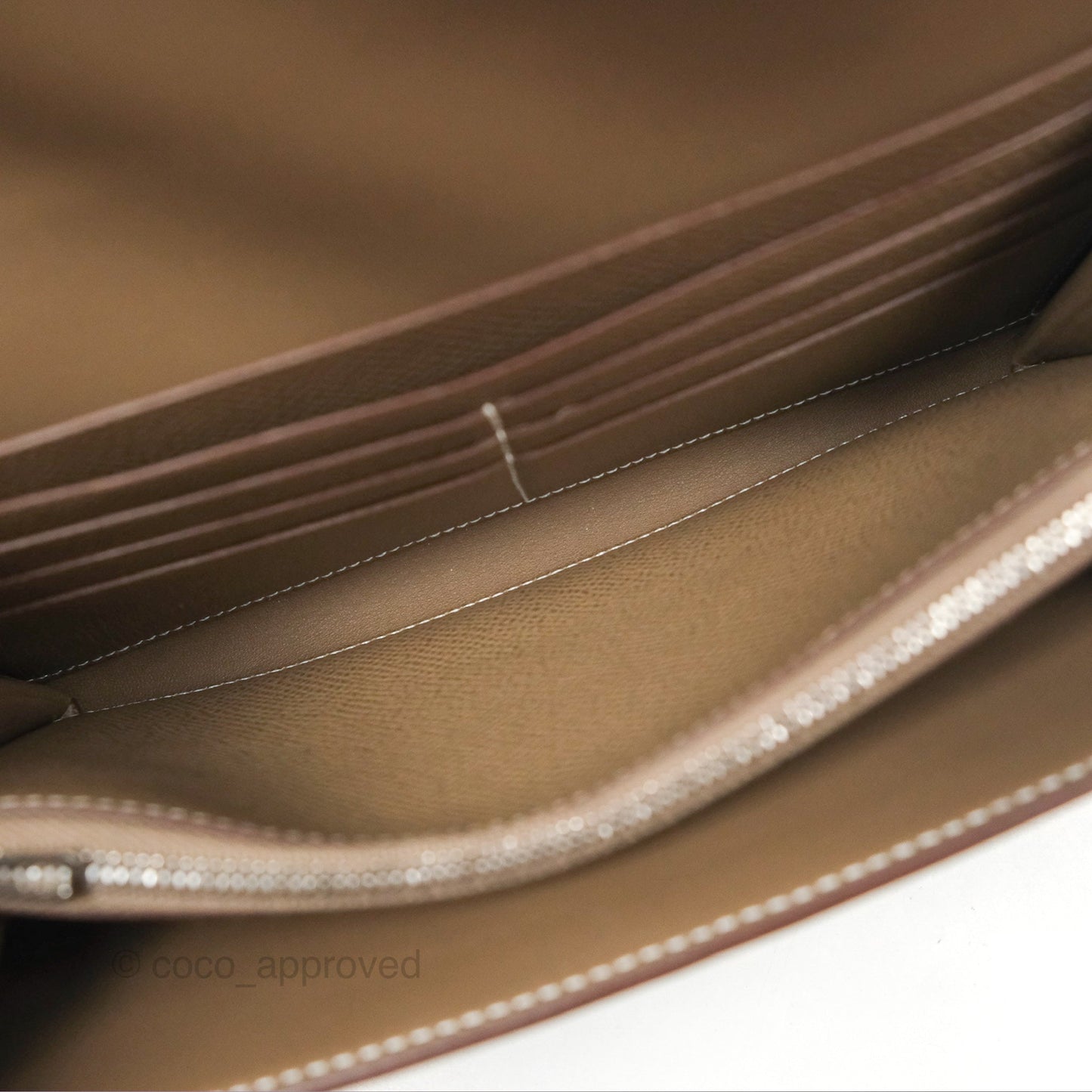 Hermès Constance To Go Wallet Etoupe Epsom Palladium Hardware