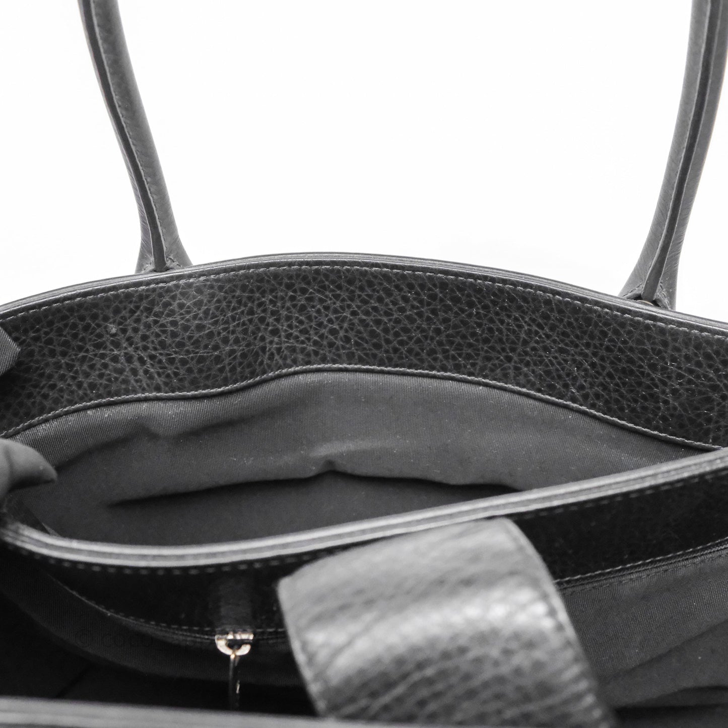 Chanel Executive Tote Bag Black Grained Calfskin Silver Hardware