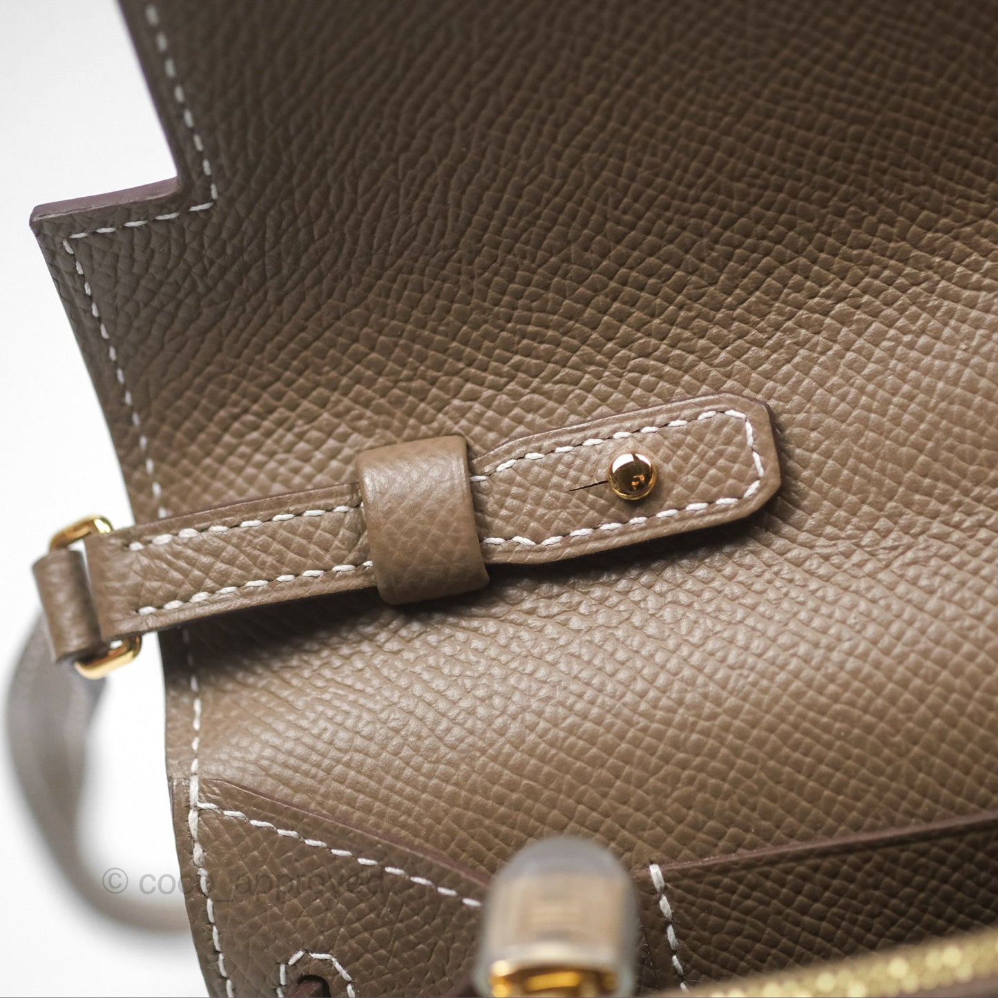 Hermès Kelly To Go Wallet Etoupe 18 Epsom Gold Hardware