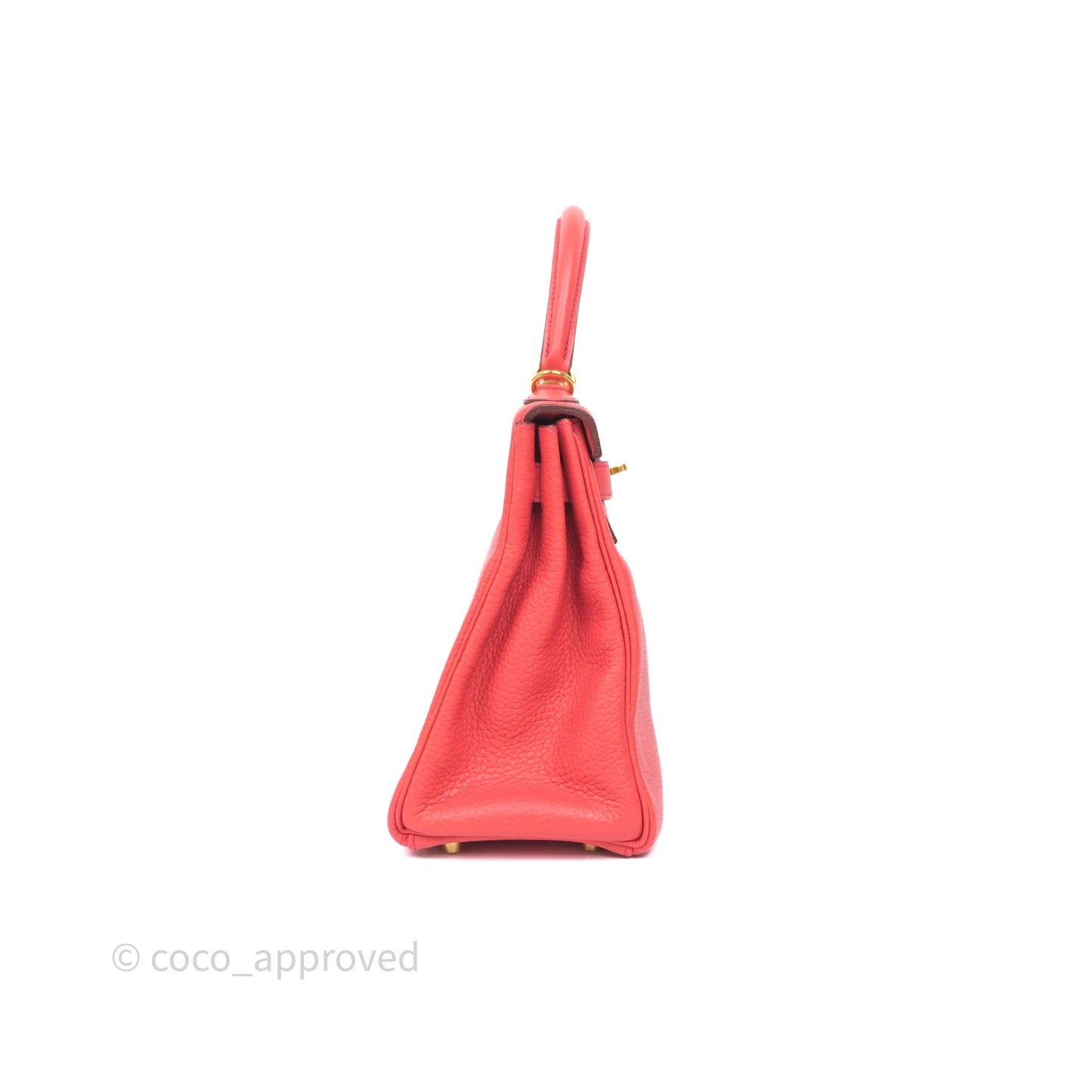 Hermès Kelly 28 Rose Jaipur Retourne Togo Gold Hardware