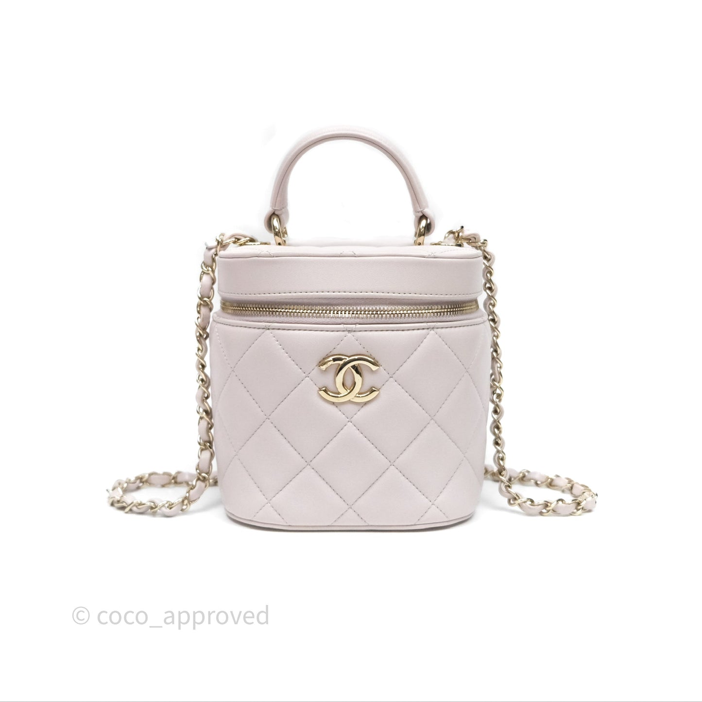 Chanel Trendy CC Vanity Case Lilac Lambskin Gold Hardware