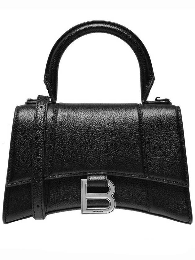 Luxury Balenciaga Hourgrass Small Grained Calfskin Cross Bag Black