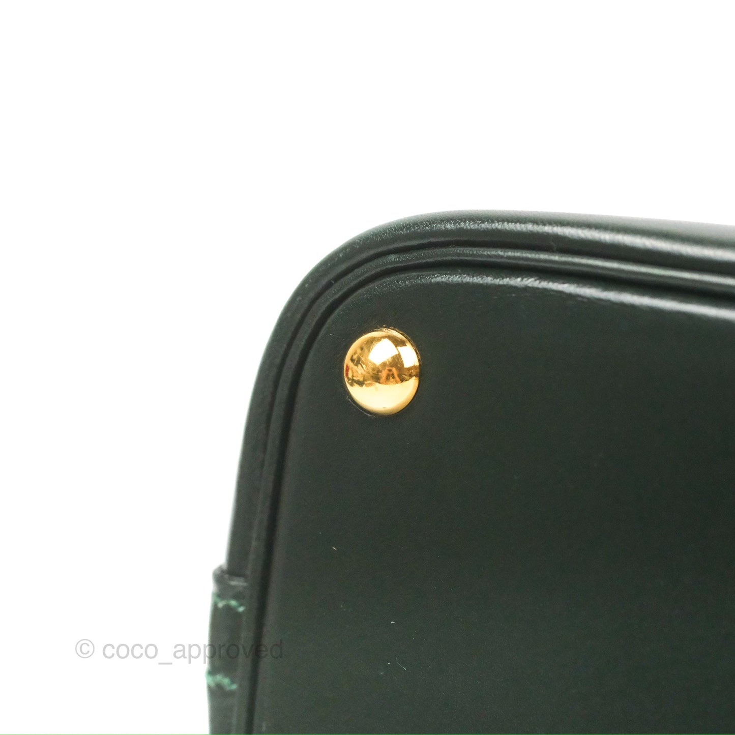 Hermès Vintage Bolide 27 Dark Green Box Leather Gold Hardware