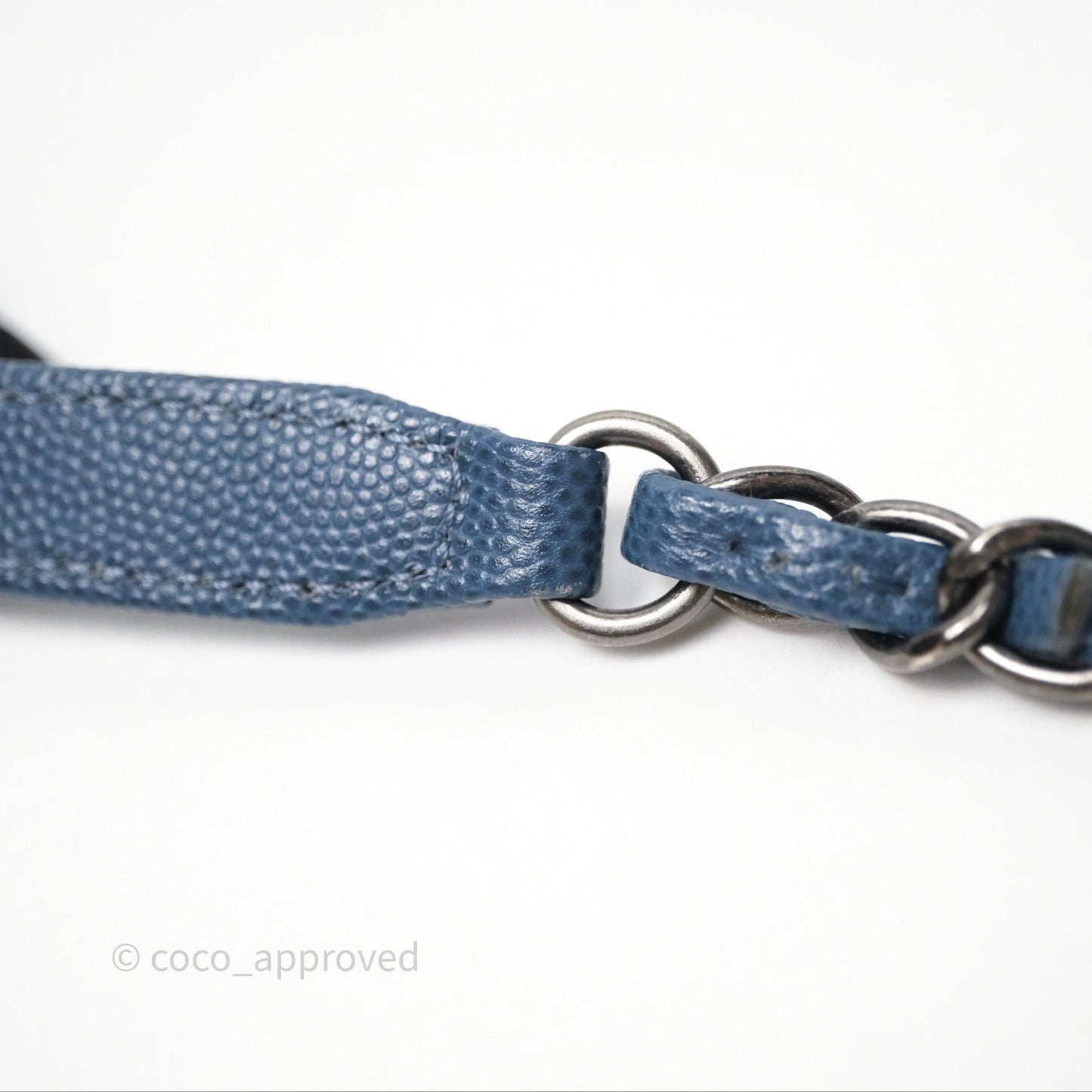 Chanel Medium Coco Handle Quilted Aged Caviar Dark Blue Ruthenium Hardware