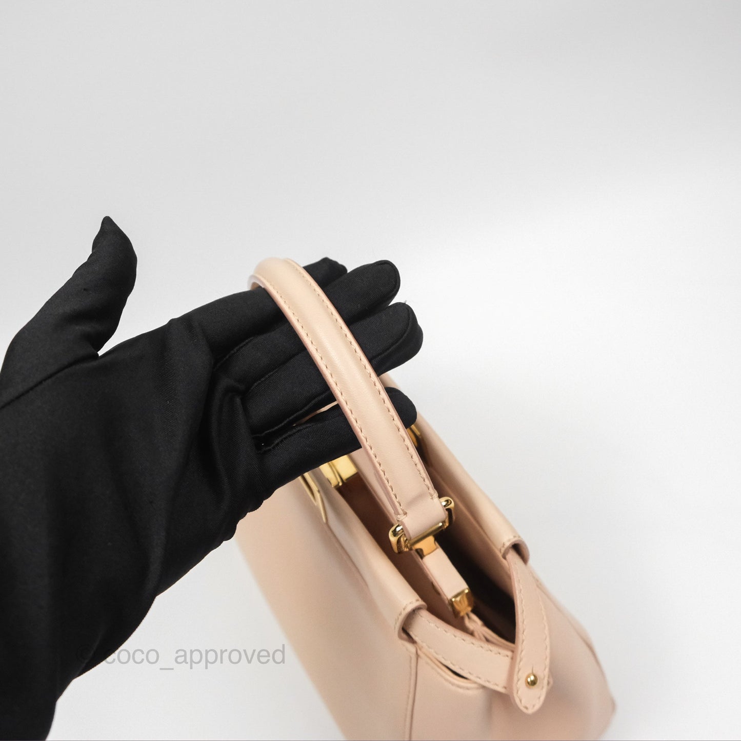 Fendi Mini Peekaboo Bag Light Pink Lambskin Gold Hardware