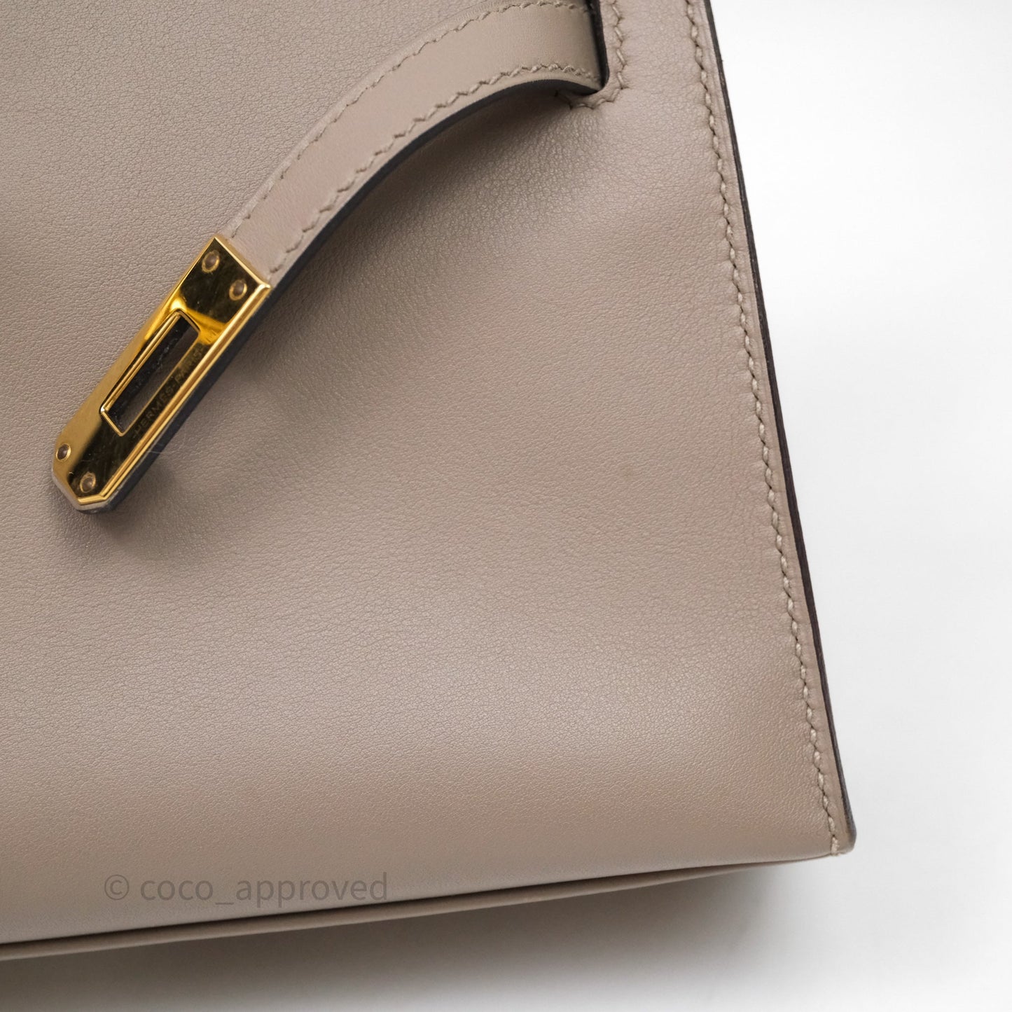 Hermès Kelly Pochette Gris Asphalte M8 Swift Gold Hardware