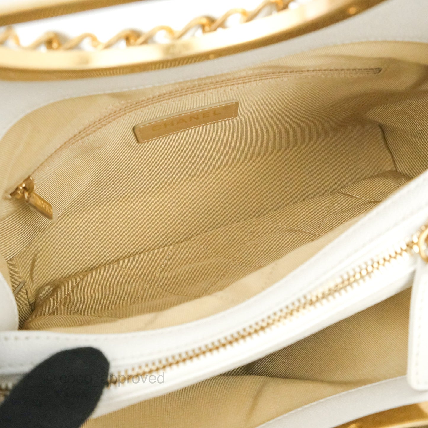 Chanel A Real Catch Shopping Bag White Caviar
