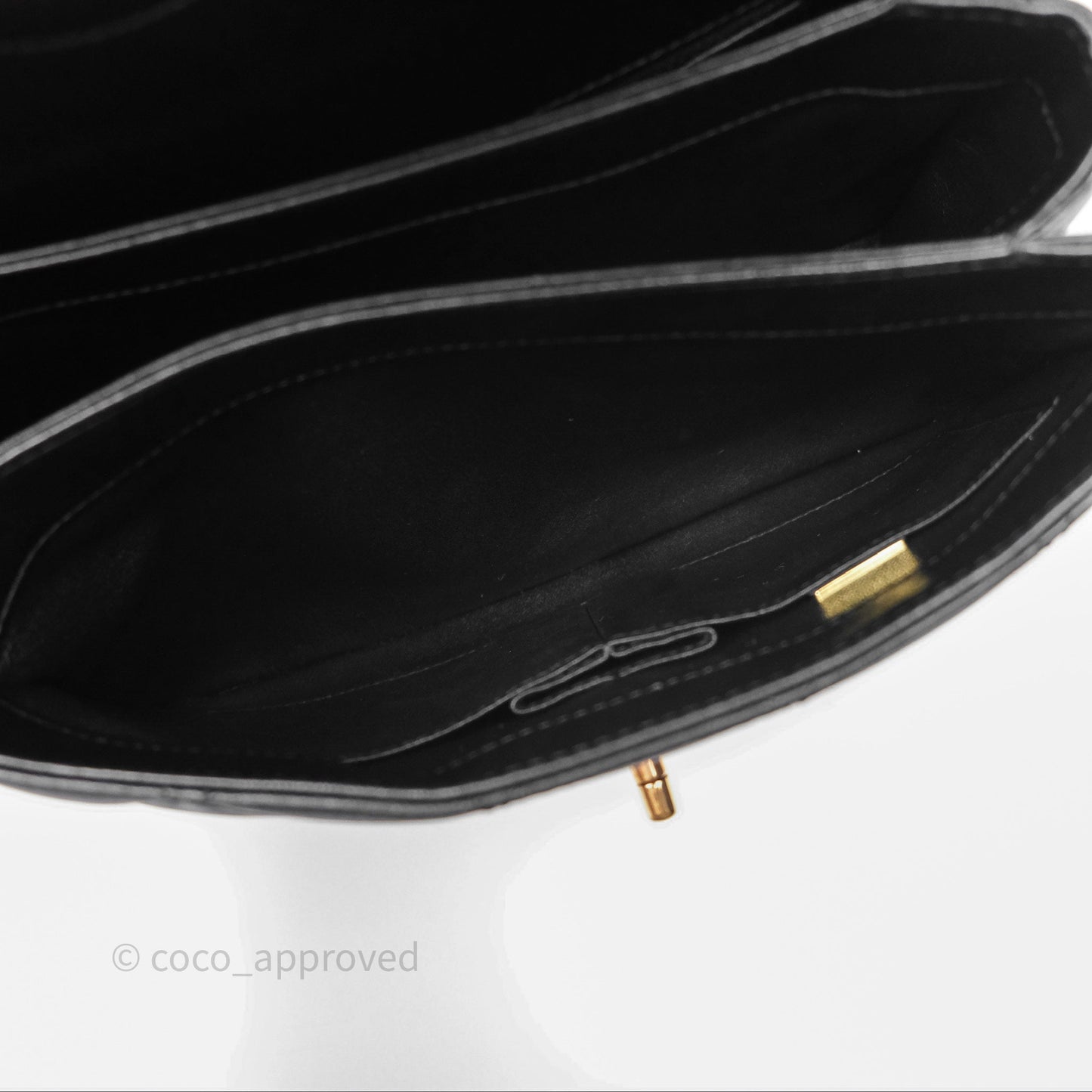 Chanel Trendy CC Small Black Lambskin Rose Gold Hardware