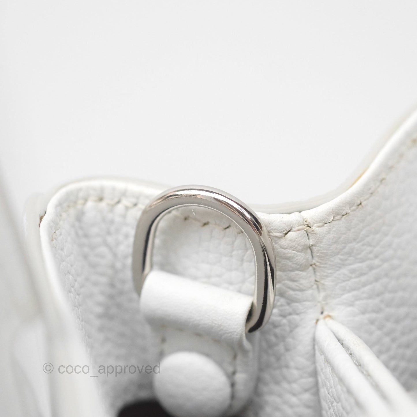 Chanel Mini Neo Executive Shopper Tote White Grained Calfskin Silver Hardware