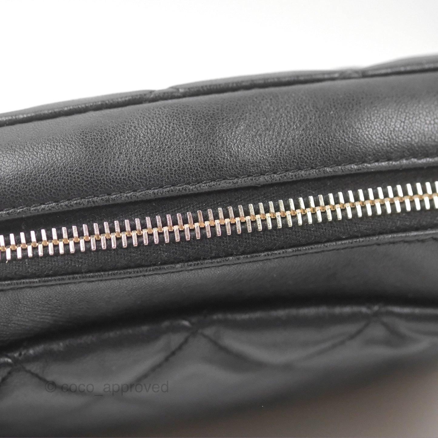 Chanel Small CC Camera Bag Quilted Black Lambskin Gold Hardware