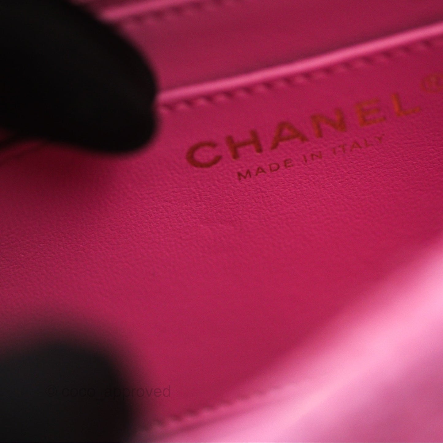 Chanel Mini Flap Bag with Pearl Chain Pink Tweed Aged Gold Hardware