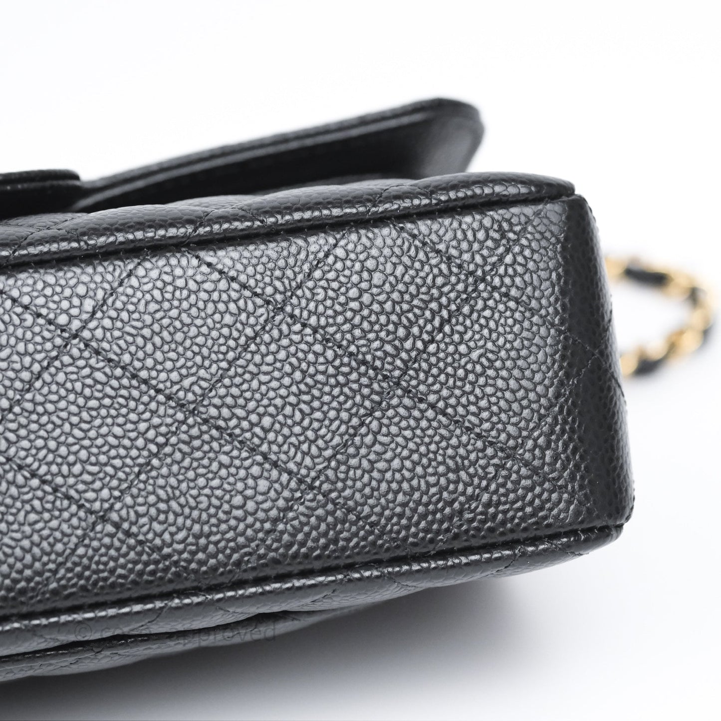 Chanel Small Classic Flap Quilted Black Caviar Gold Hardware