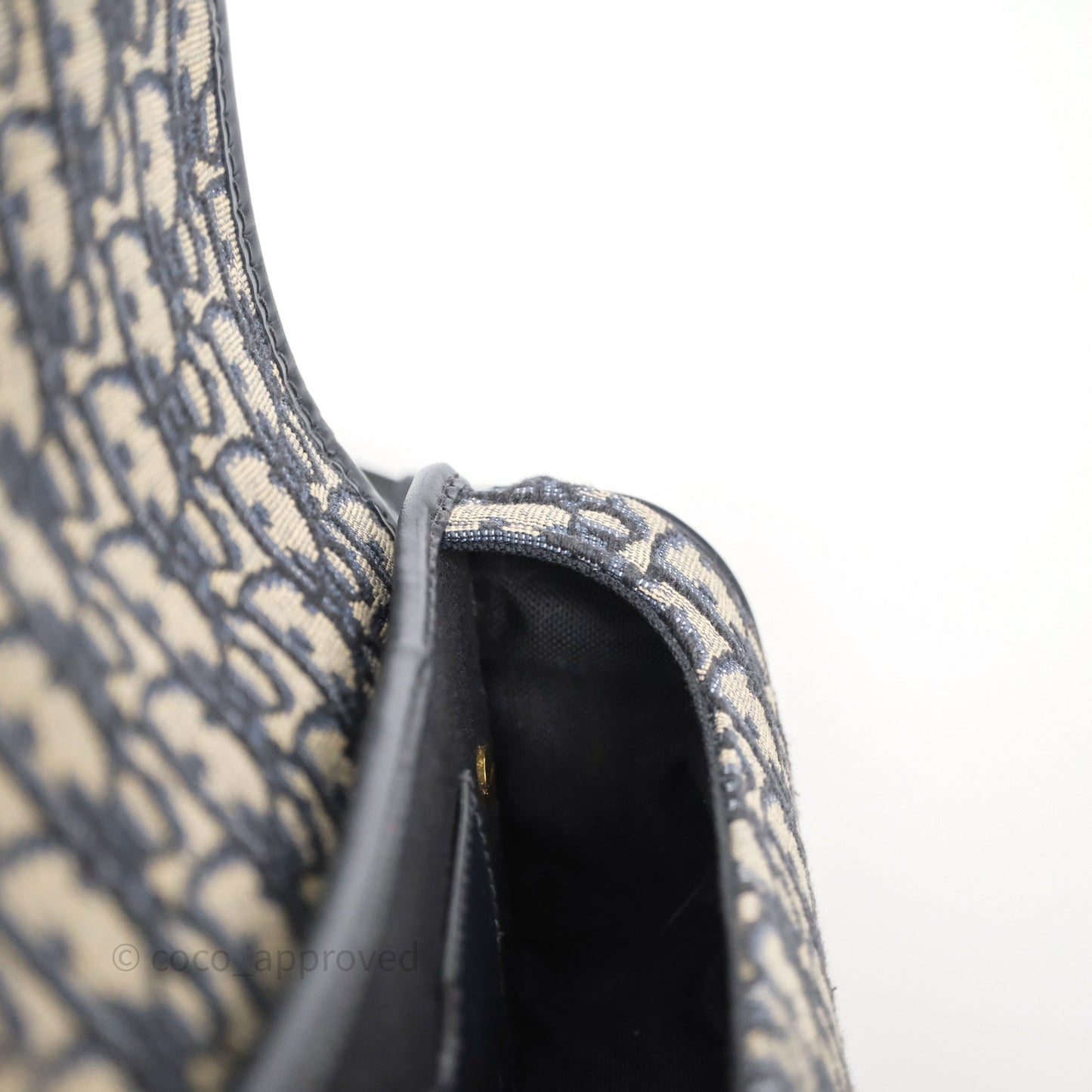 Christian Dior Bobby East-West Bag Blue Oblique Jacquard Canvas