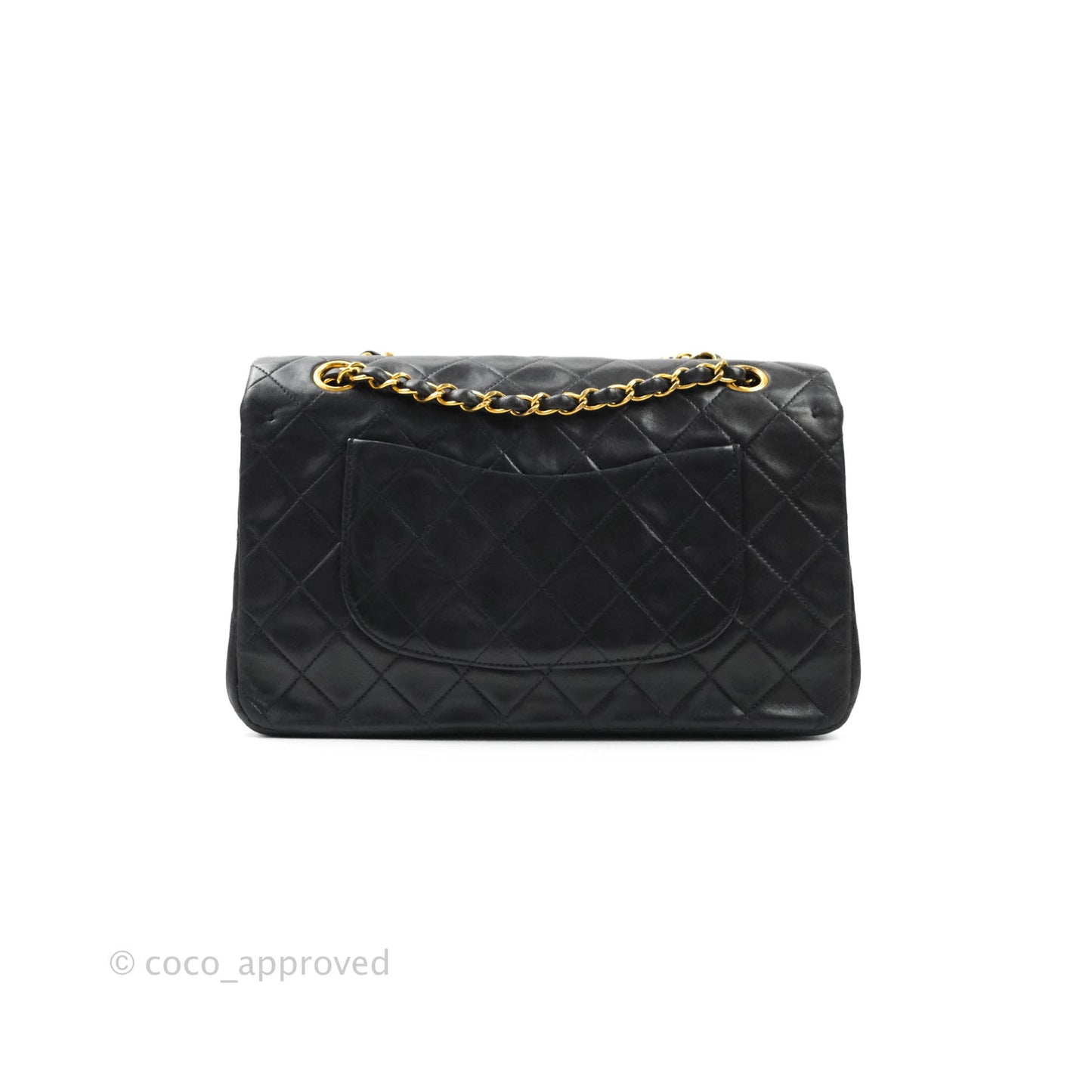 Chanel Vintage Classic Quilted Lambskin Flap Bag Black 24K Gold Hardware