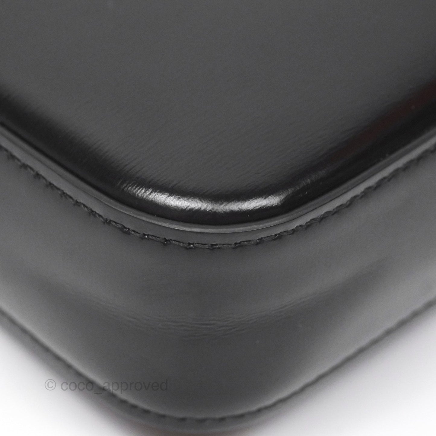Celine Triomphe Shoulder Bag Black Calfskin
