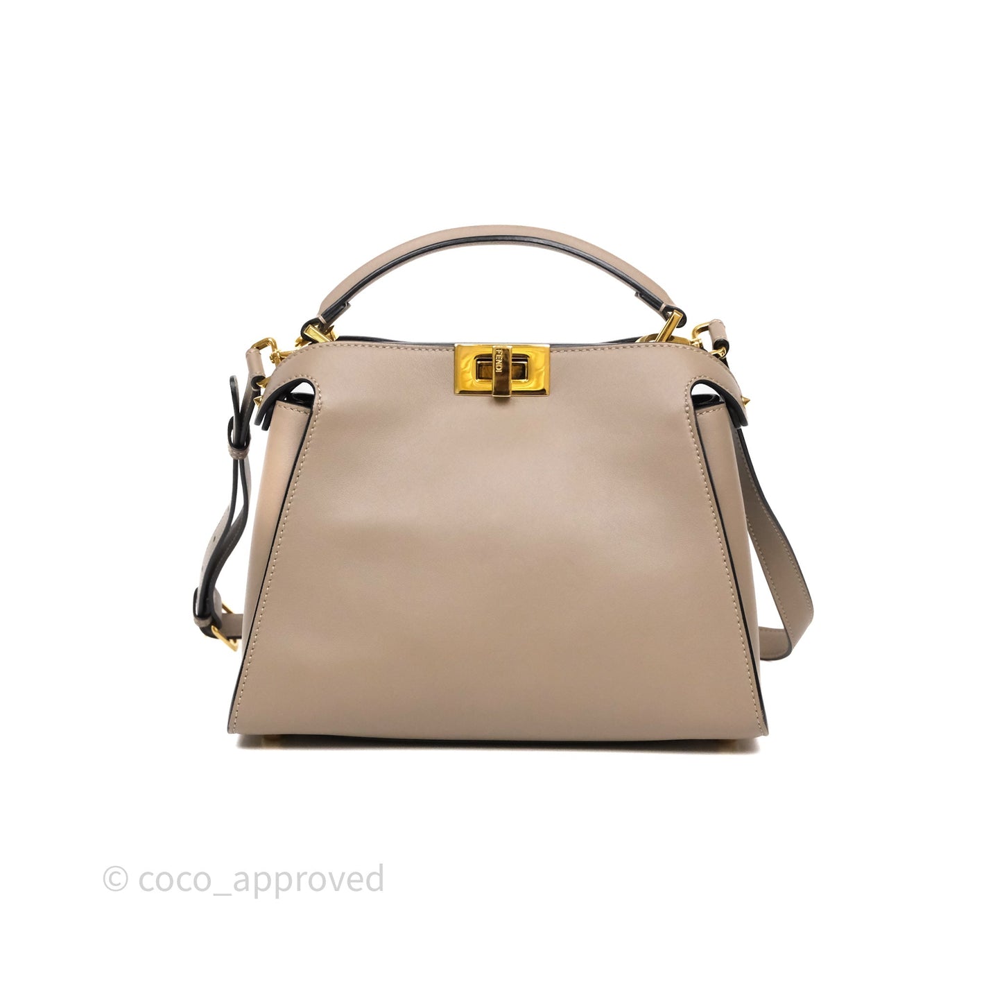 Fendi Peekaboo Iconic Essentially Bag Calfskin Beige