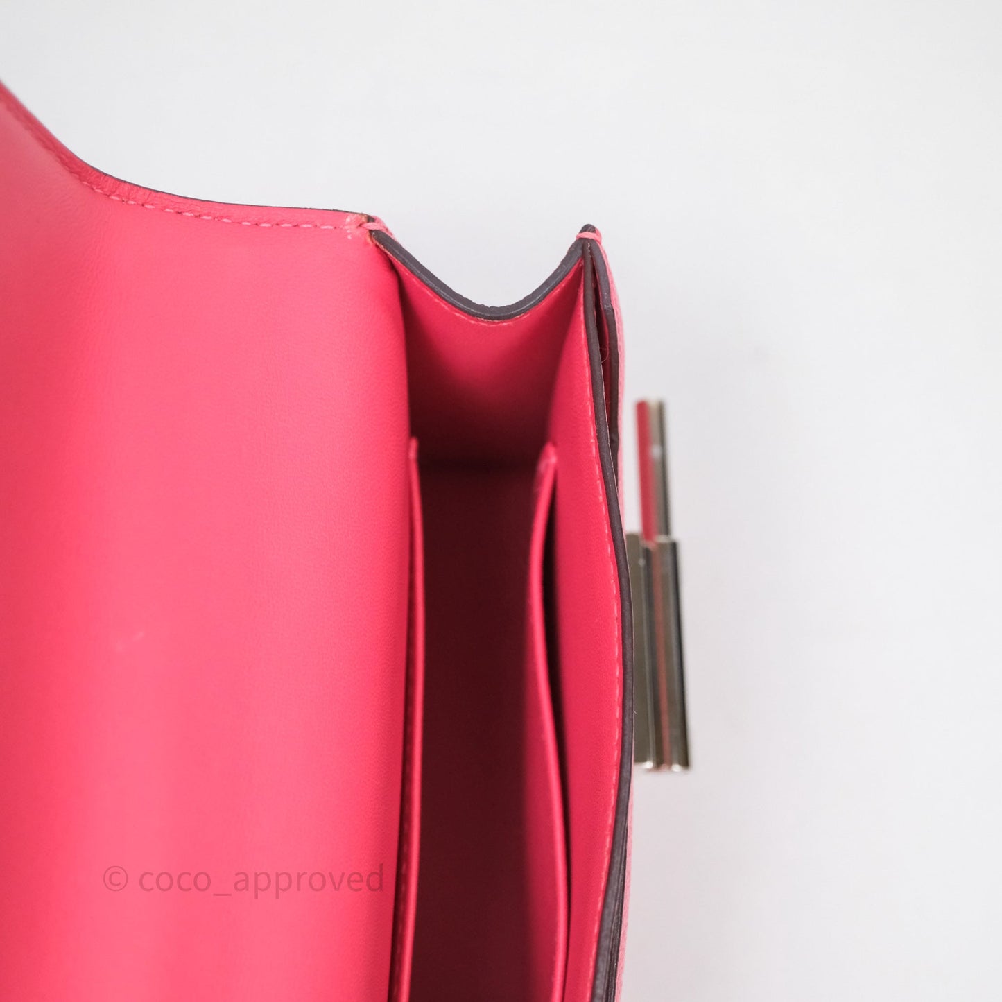 Hermès Mini Verrou Chaine Bag Rose Lipstick U5 Chevre Mysore Palladium Hardware