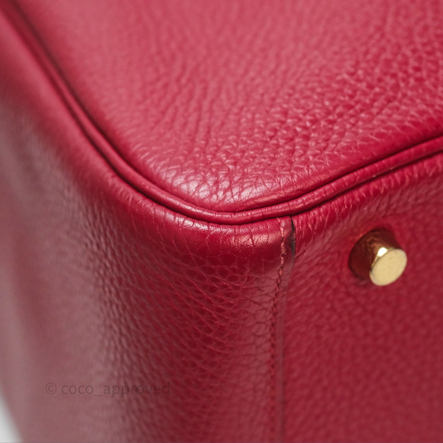 Hermès Lindy 30 Rouge Grenat K1 Clemence Gold Hardware