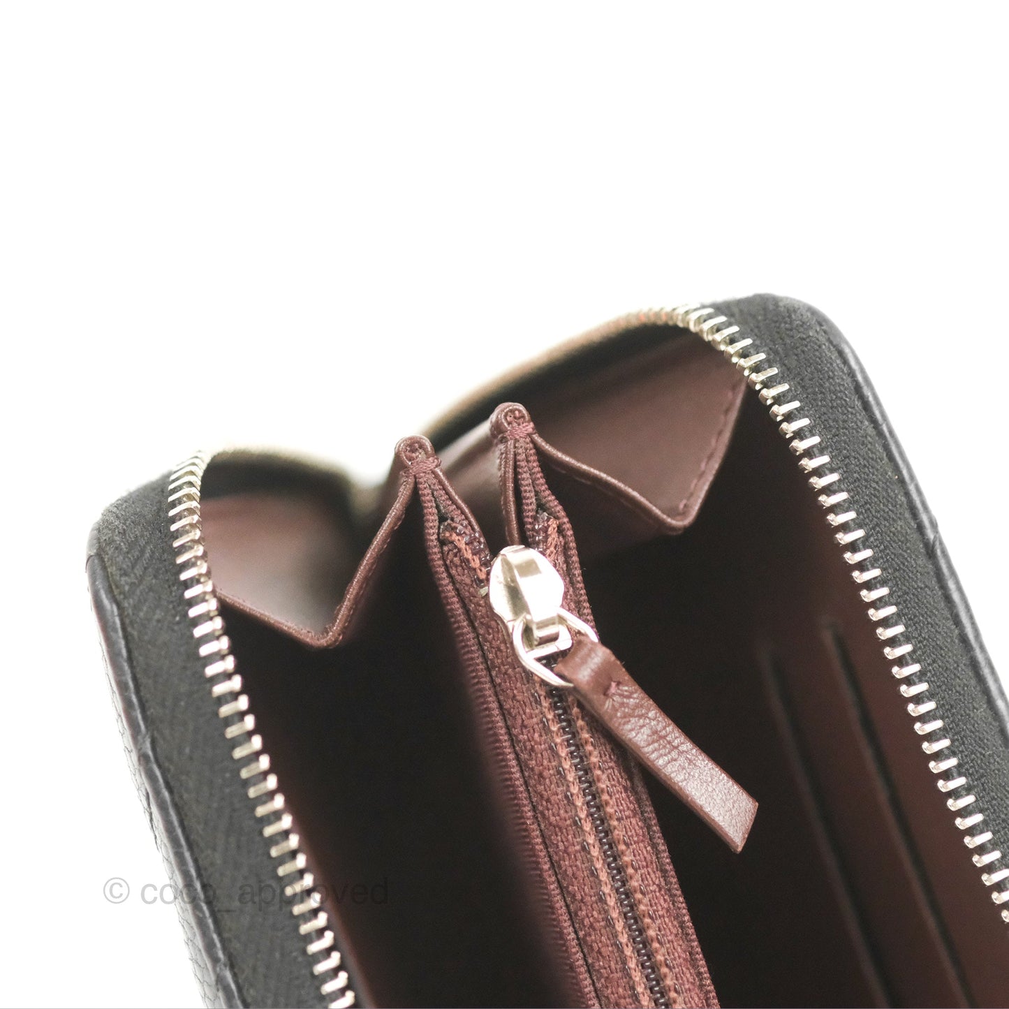Chanel Medium Wallet Chevron Black Soft Caviar Silver Hardware