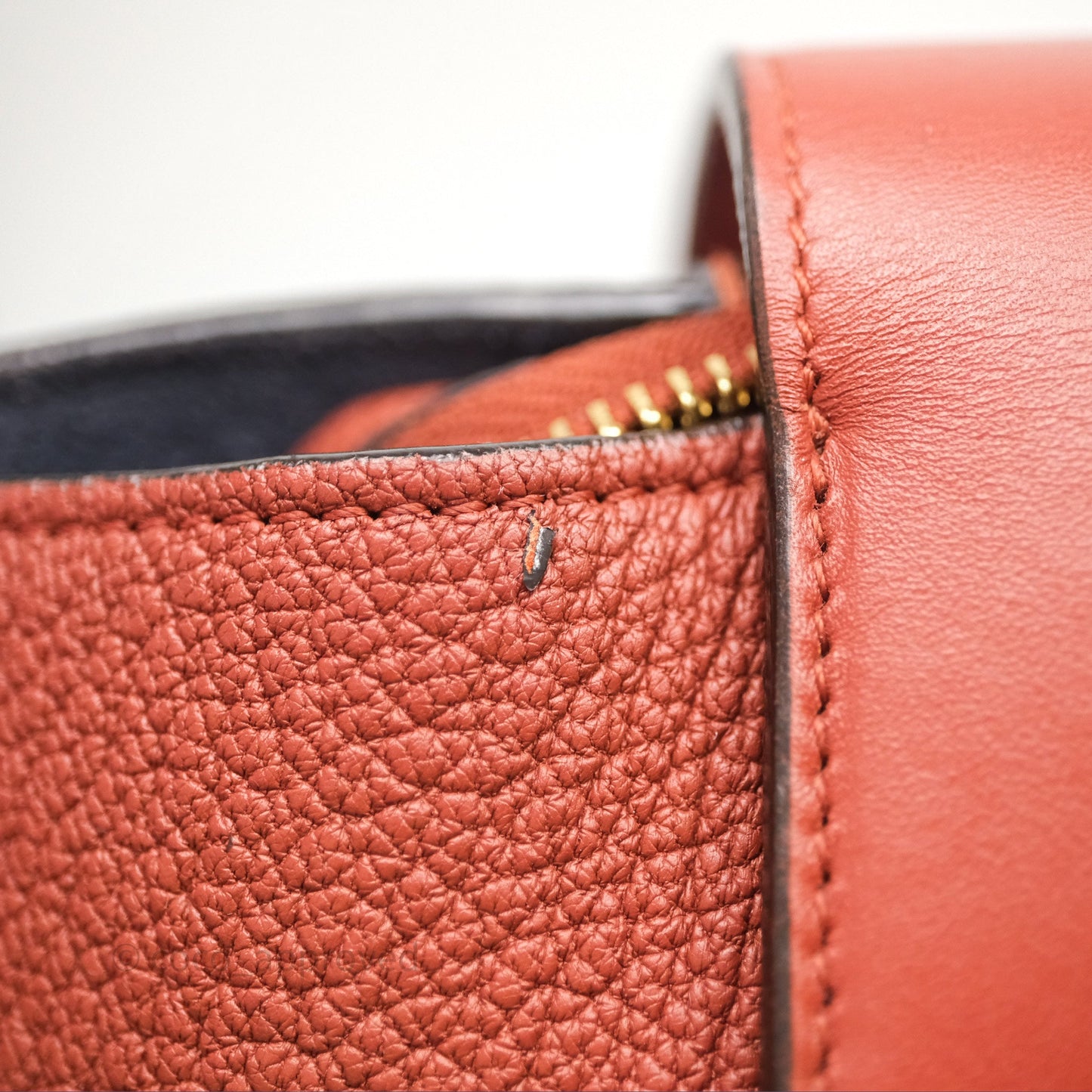 Celine Mini Belt Bag Brick Red Grained Goatskin Gold Hardware