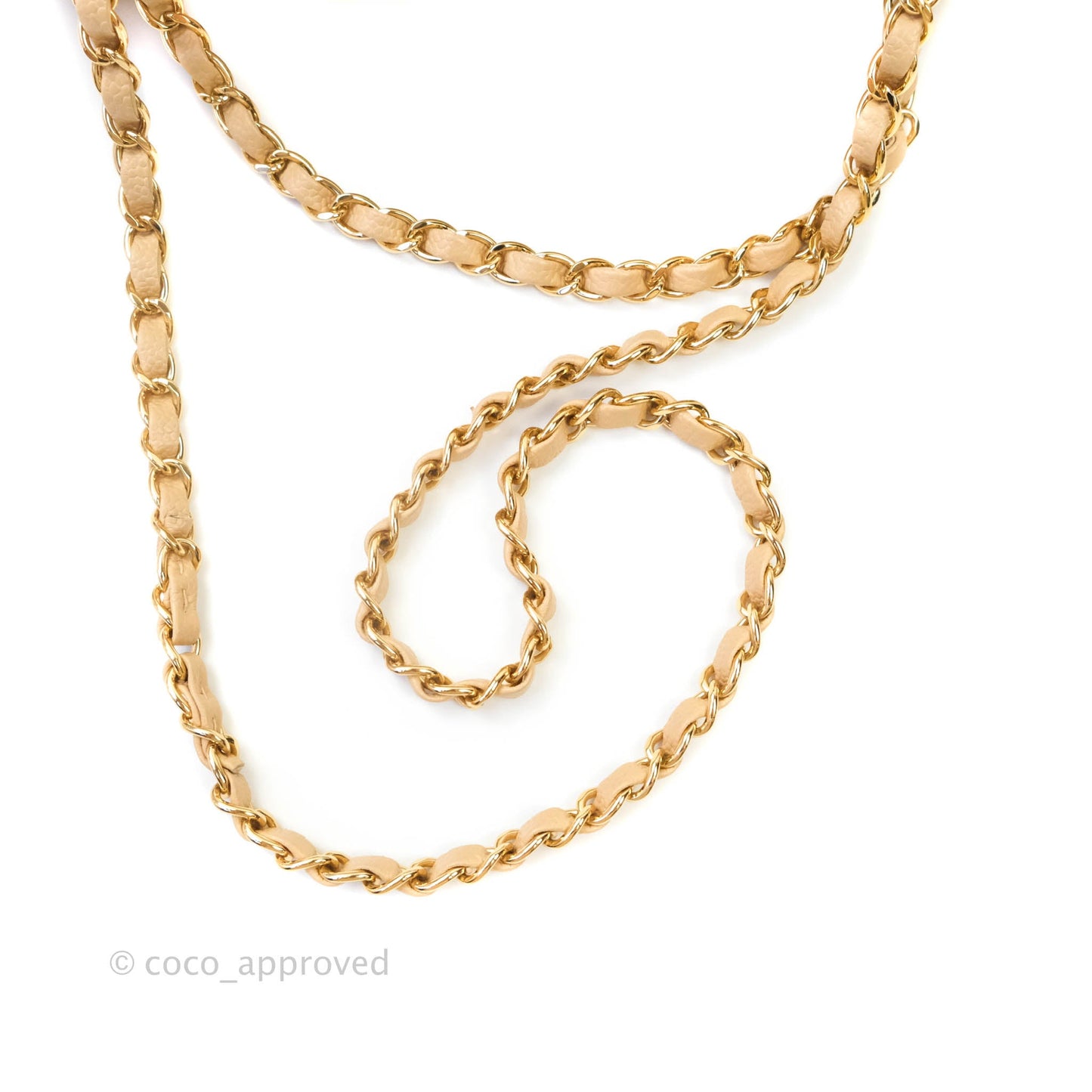 Chanel Classic M/L Medium Double Flap Beige Caviar Gold Hardware