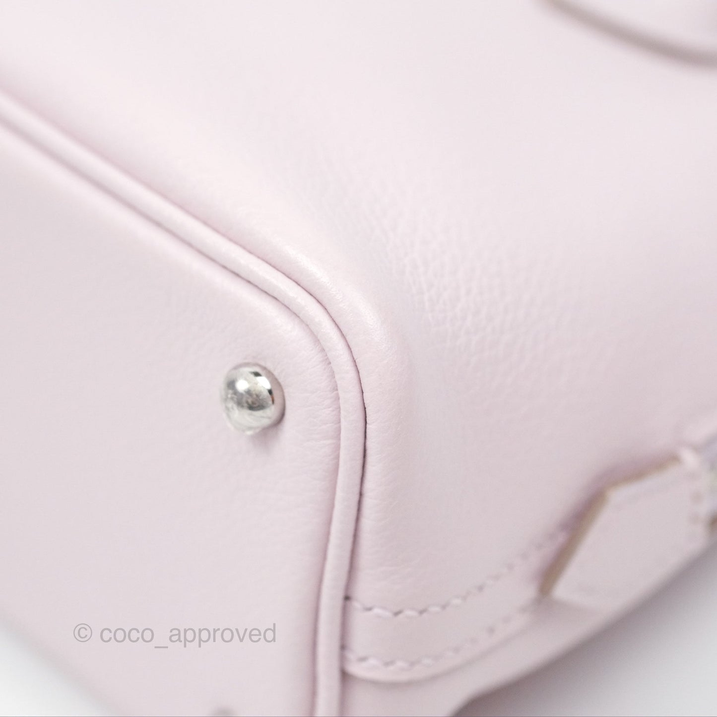 Hermès Bolide Mini 1923 Verso Evercolor Mauve Pale 09/ Caramel 28 Palladium Hardware