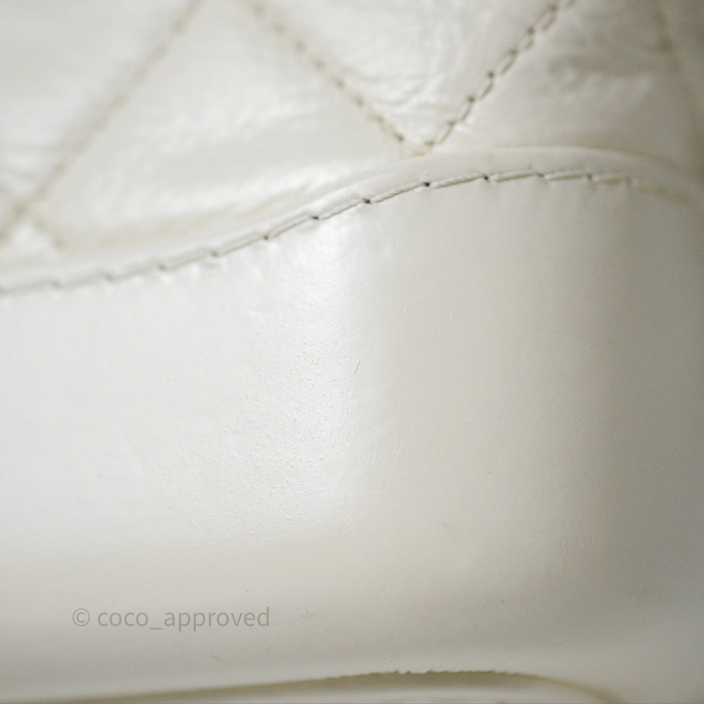 Chanel Small Gabrielle Hobo White Patent Goatskin Mixed Hardware