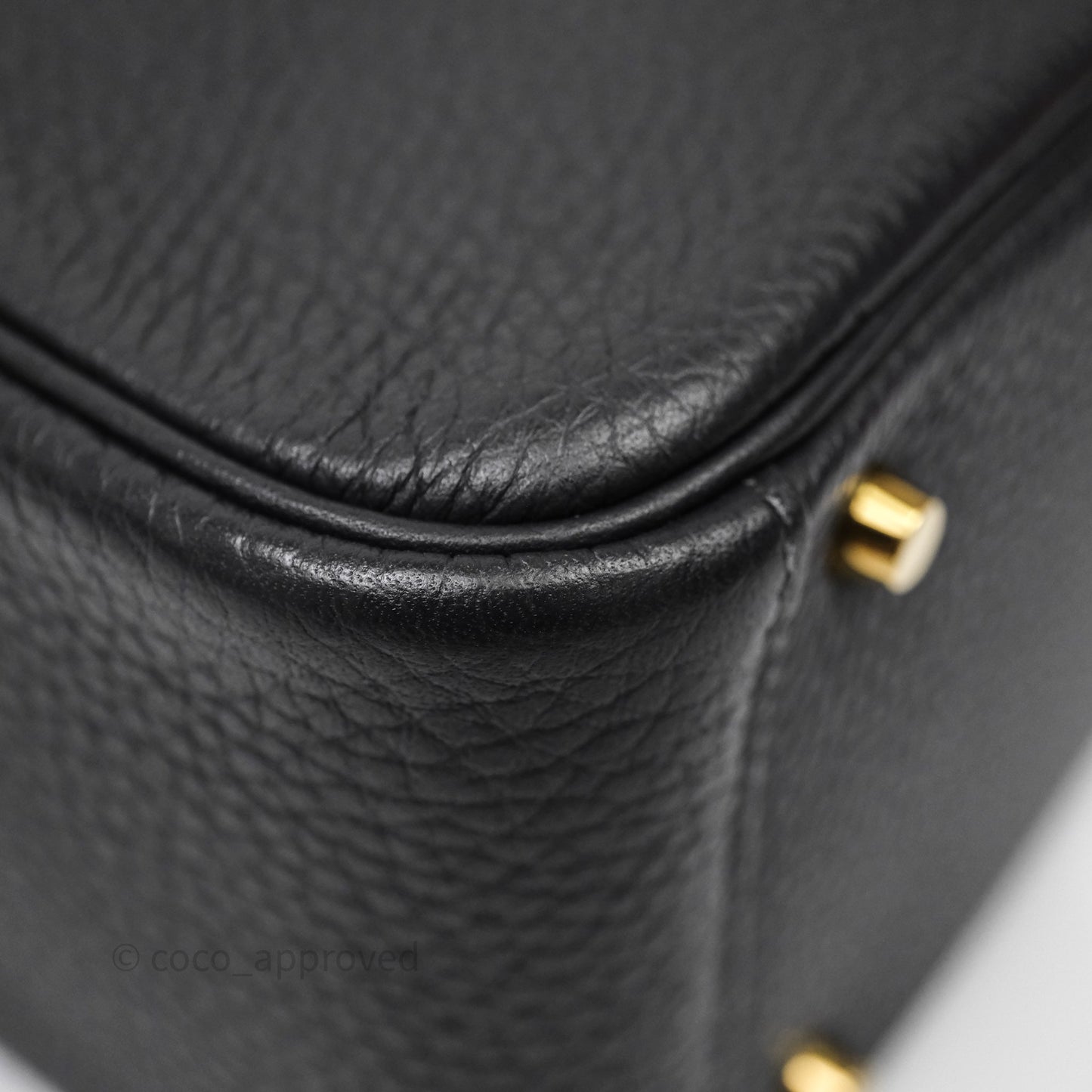 Hermès Mini Lindy 20 Caban 3Y Clemence Gold Hardware