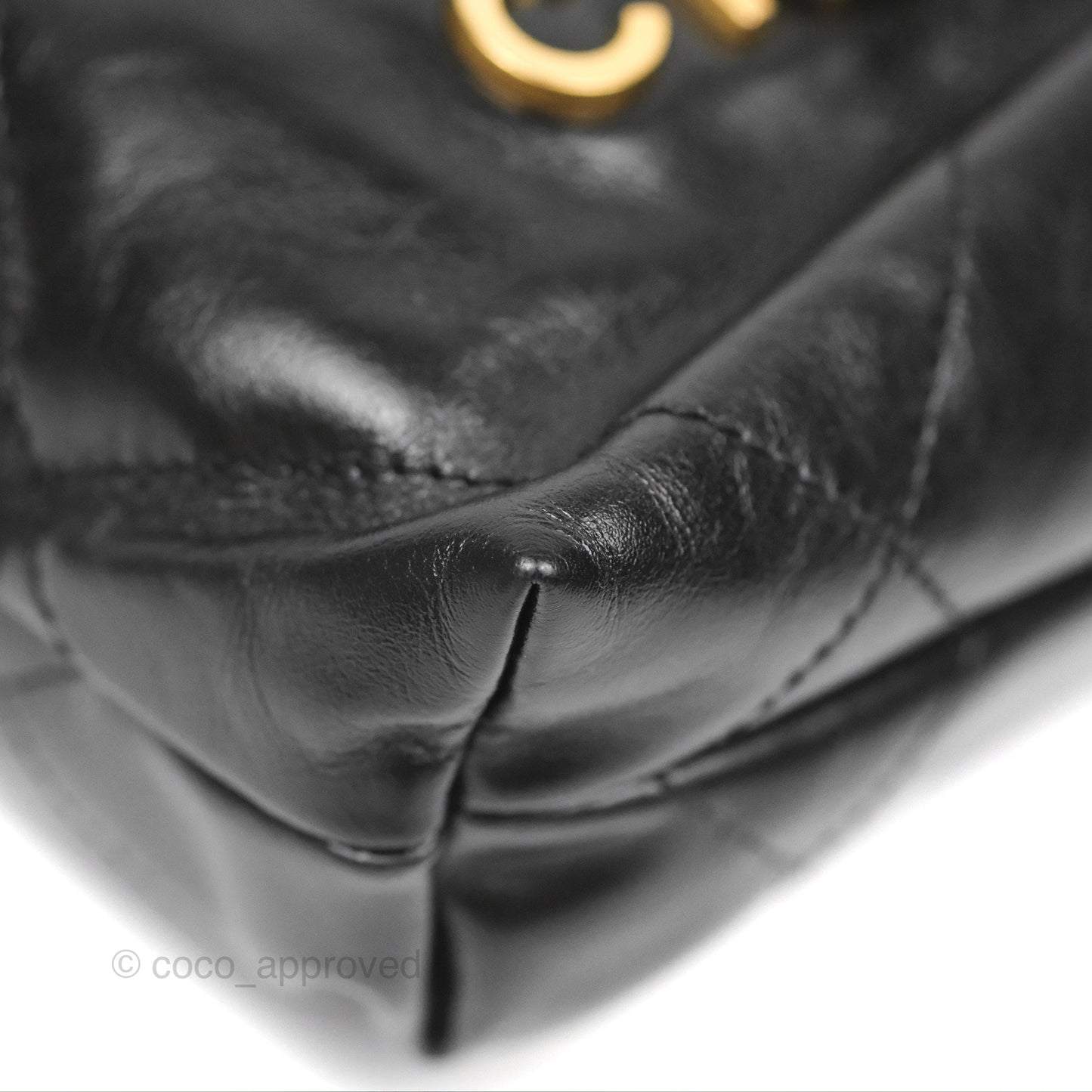 Chanel 22 Mini Bag Black Crumpled Calfskin